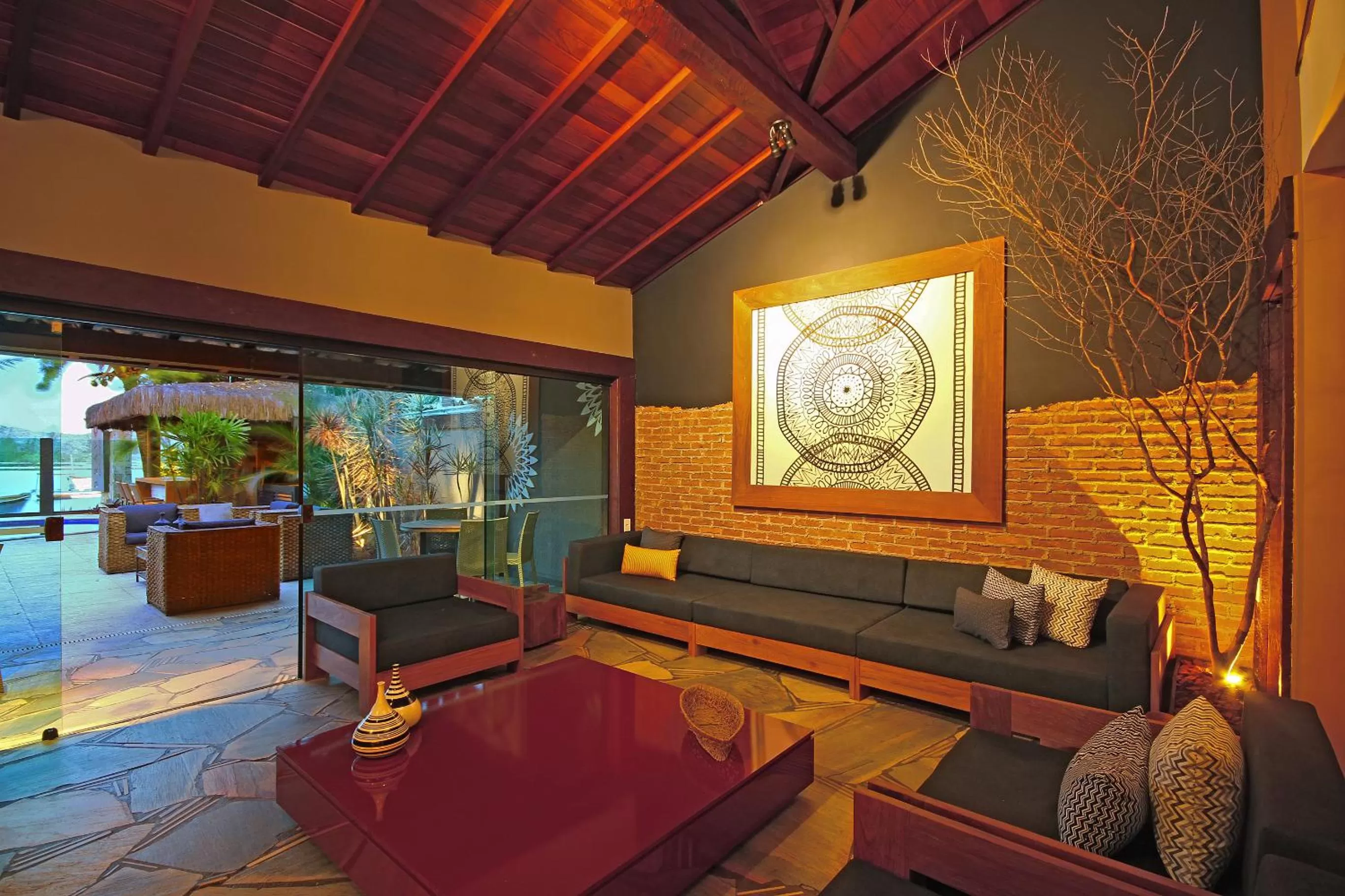 Living room in Bravo Pousada Design