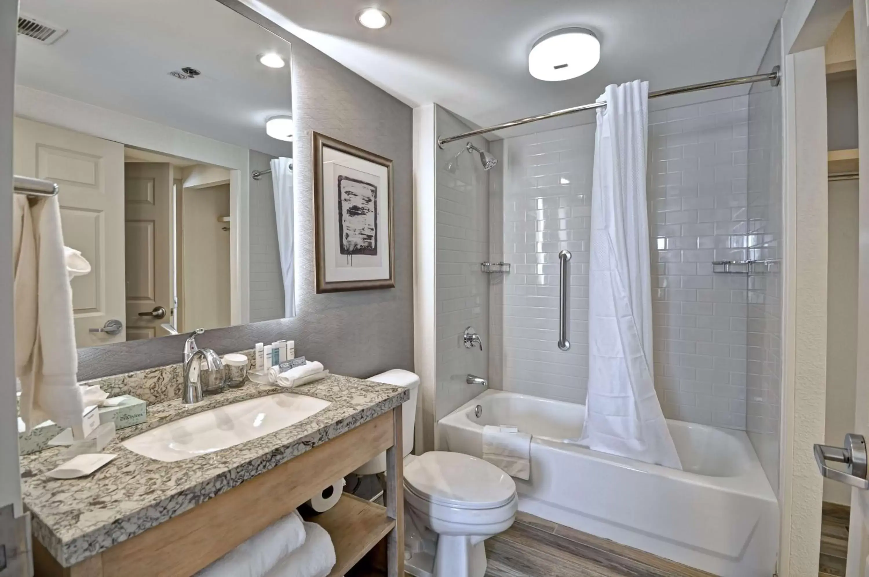 Bathroom in Homewood Suites Boston Peabody