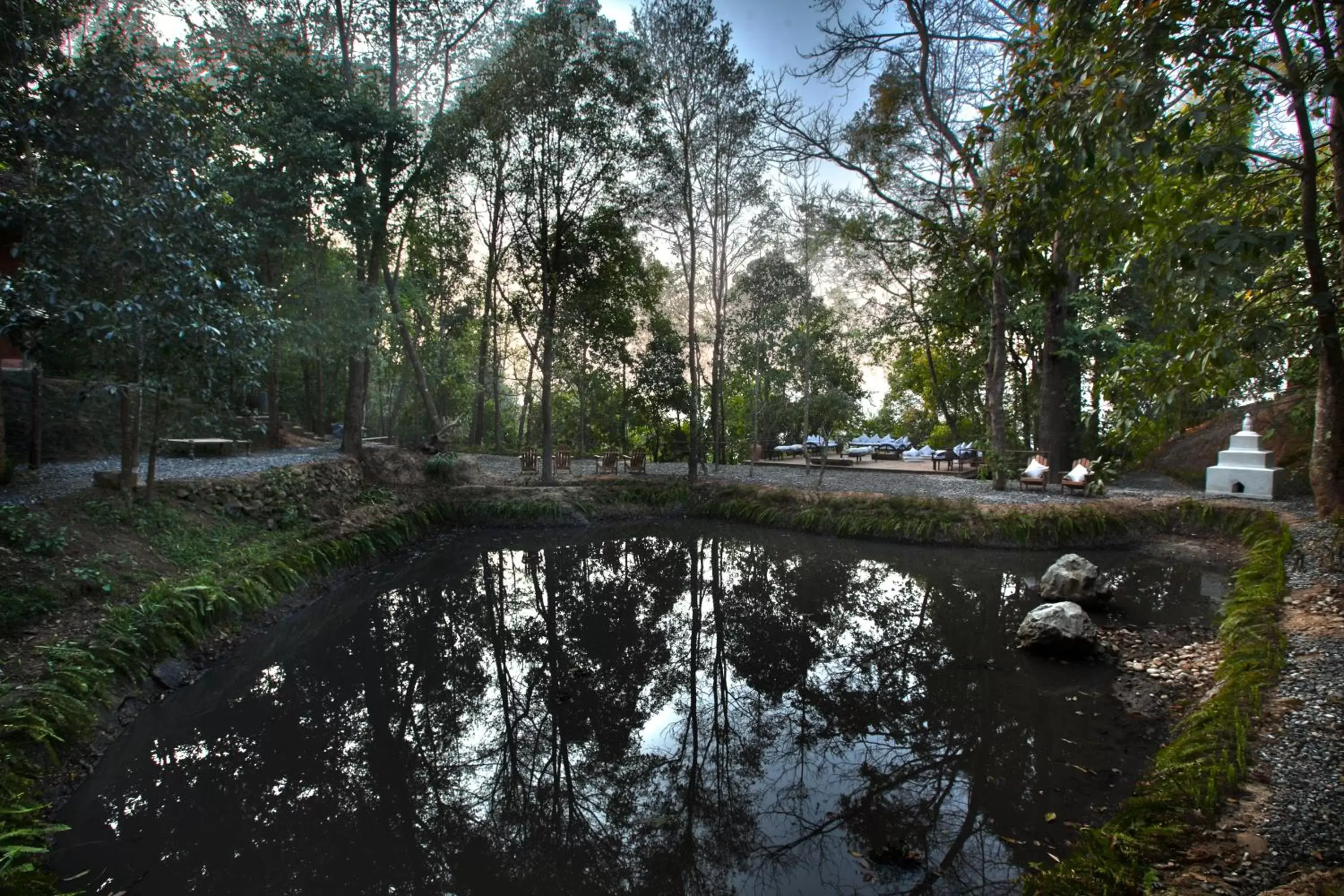 Lake view in Dwarika's Resort - Dhulikhel