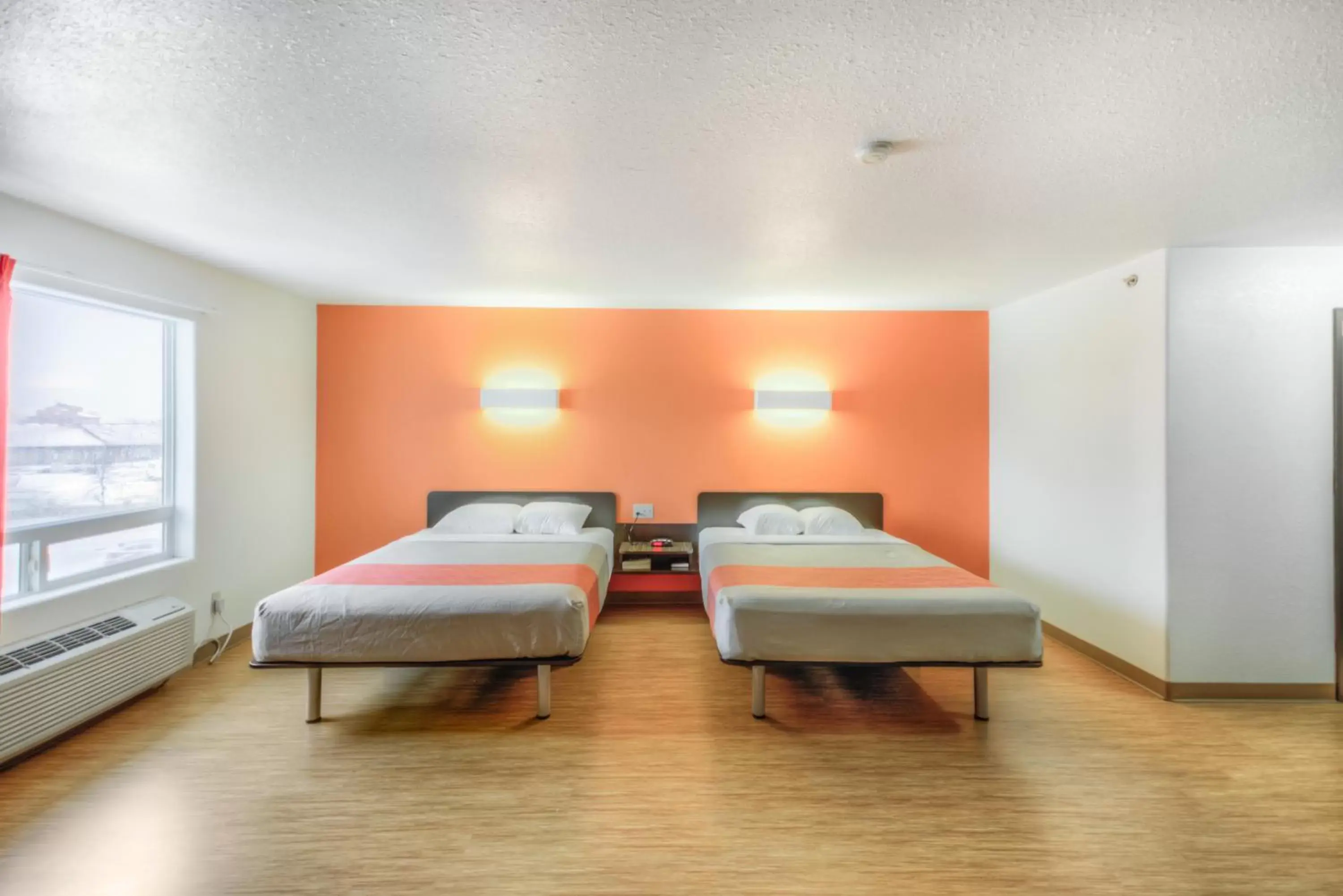 Day, Bed in Motel 6-Regina, SK
