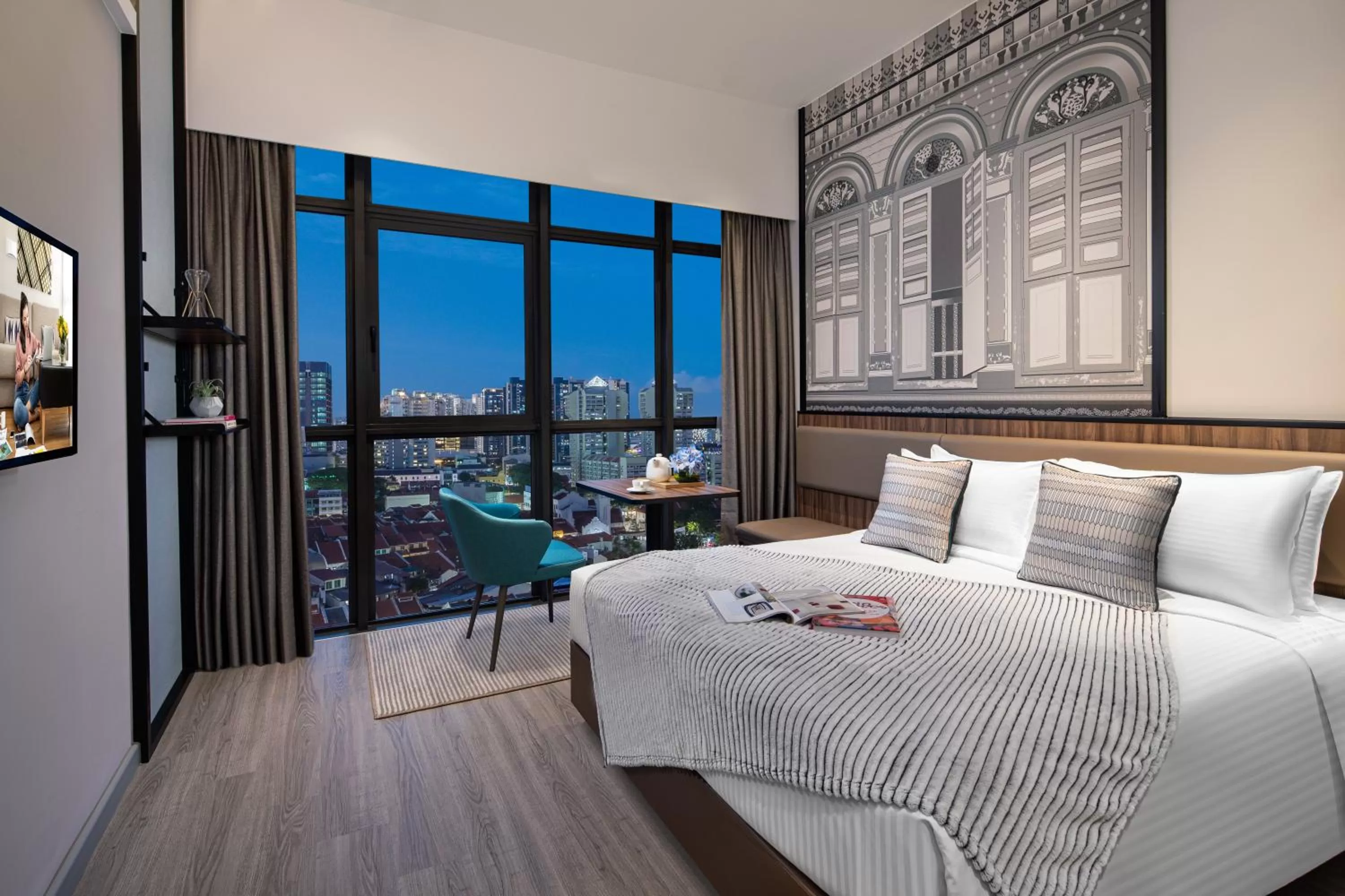 Photo of the whole room, Bed in Citadines Rochor Singapore