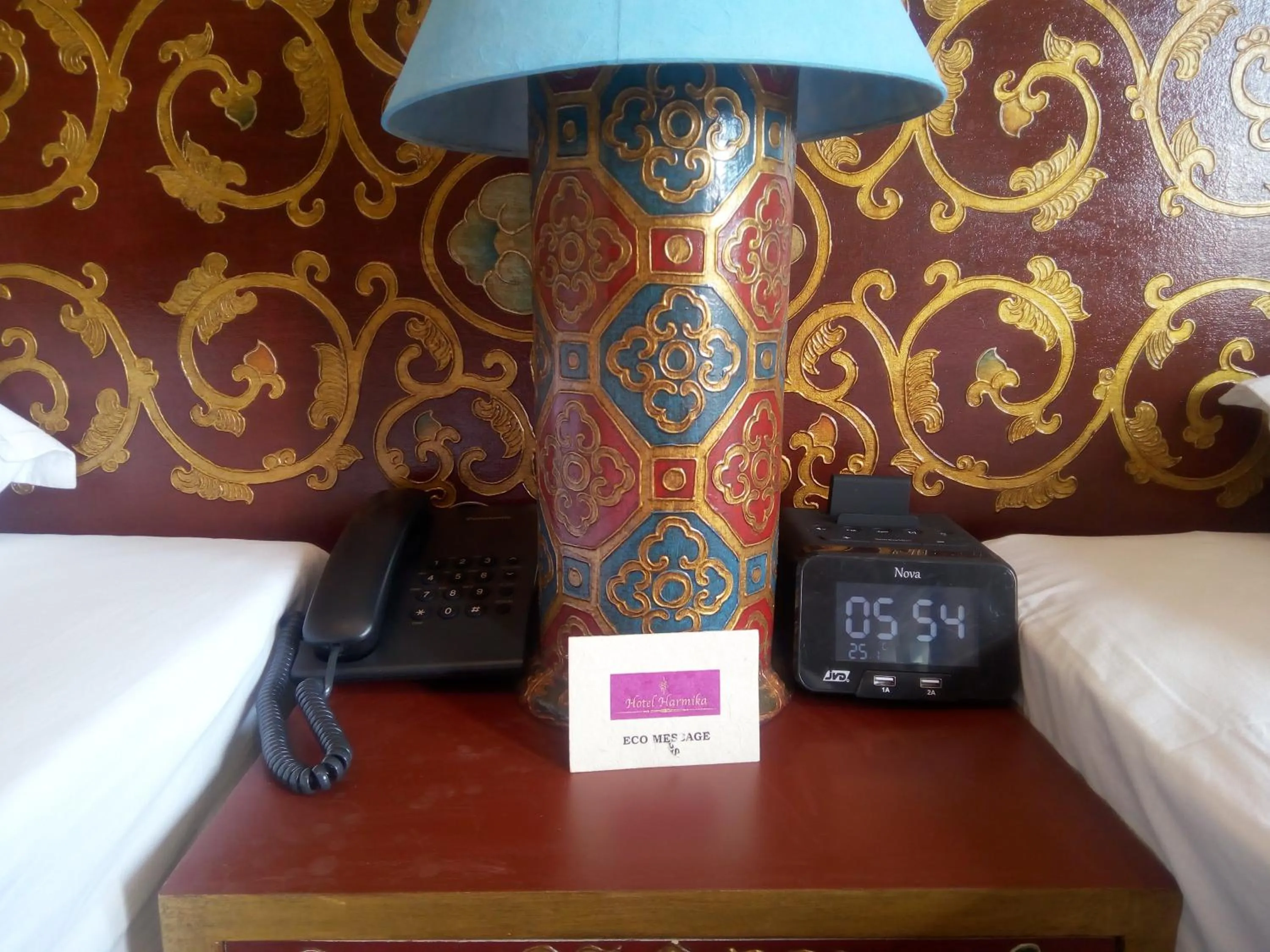 Decorative detail, Bed in Hotel Harmika