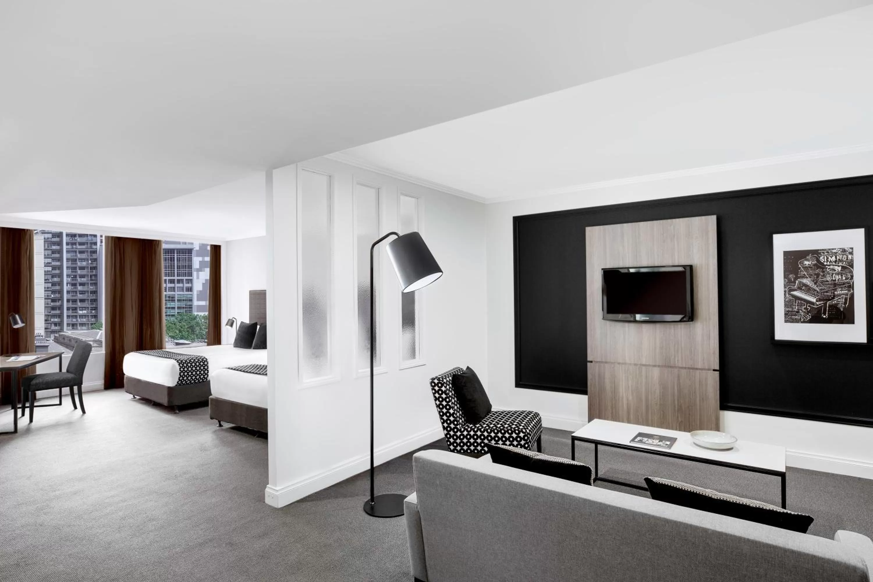 Living room in Mantra on Little Bourke Melbourne