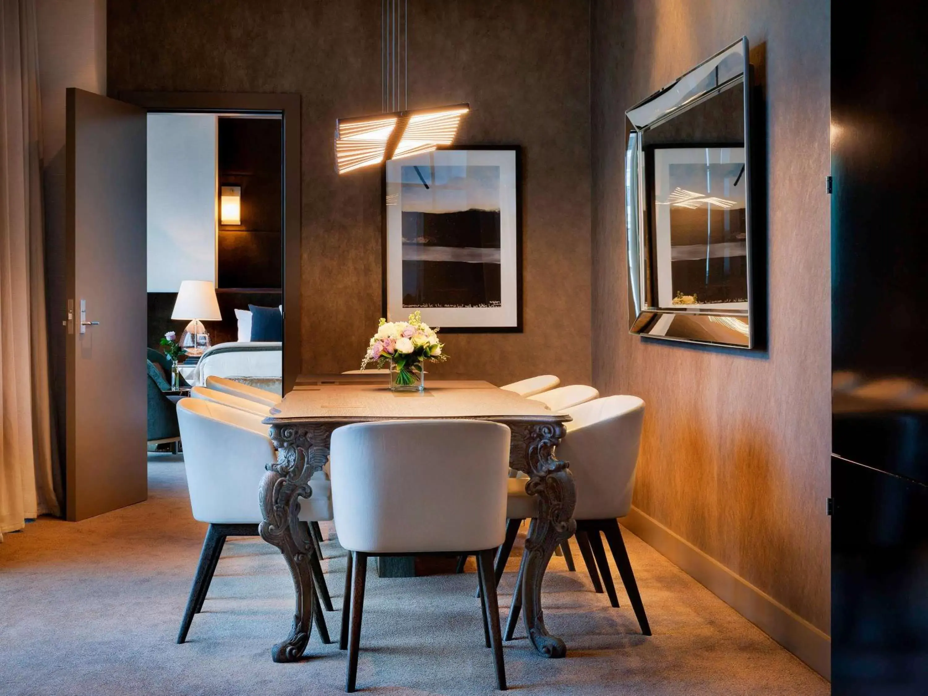 Bedroom, Dining Area in Sofitel Auckland Viaduct Harbour