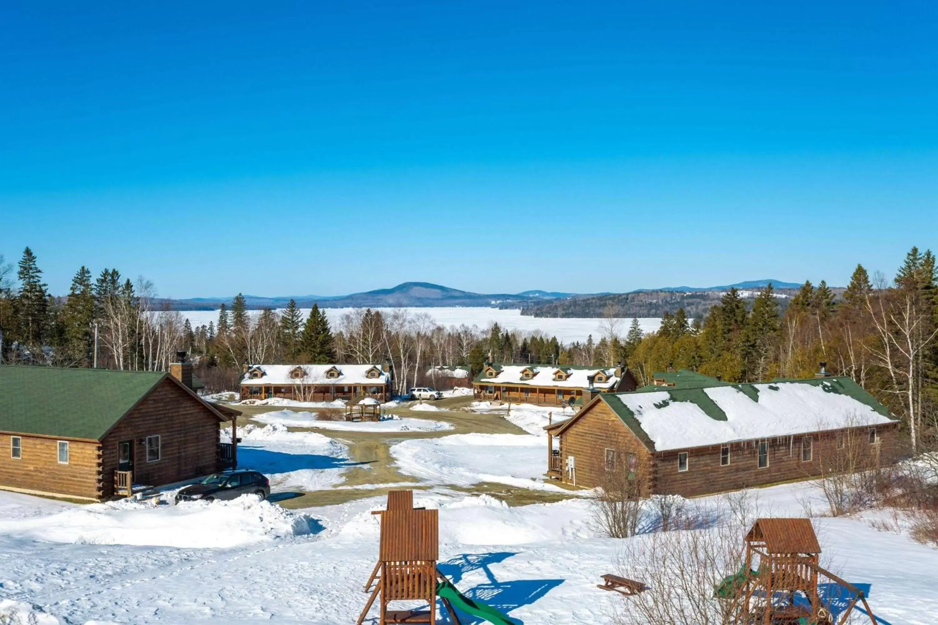 Property building, Winter in Rangeley Lake Resort a Ramada by Wyndham