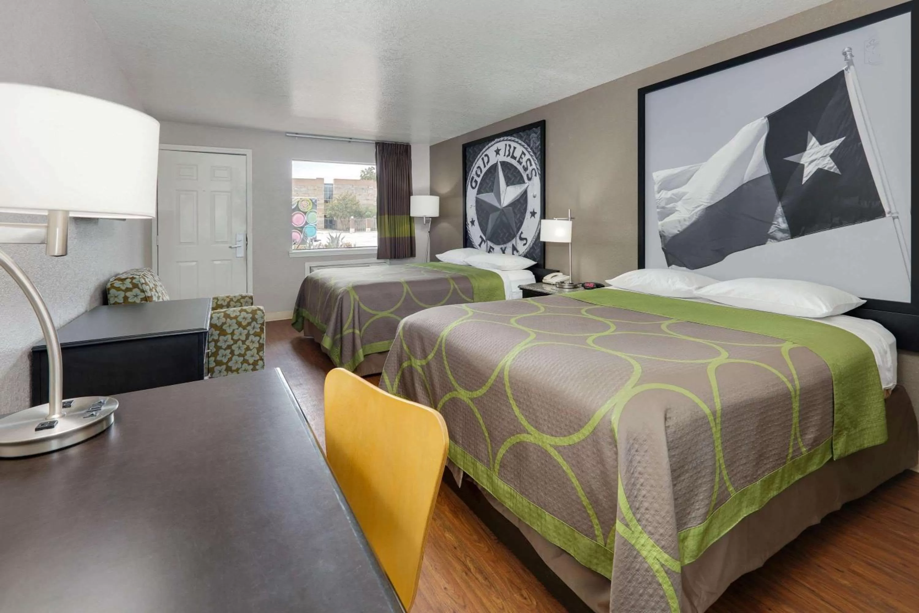 Deluxe Queen Room with Two Queen Beds - Non-Smoking in Super 8 by Wyndham San Antonio Pearl District Downtown