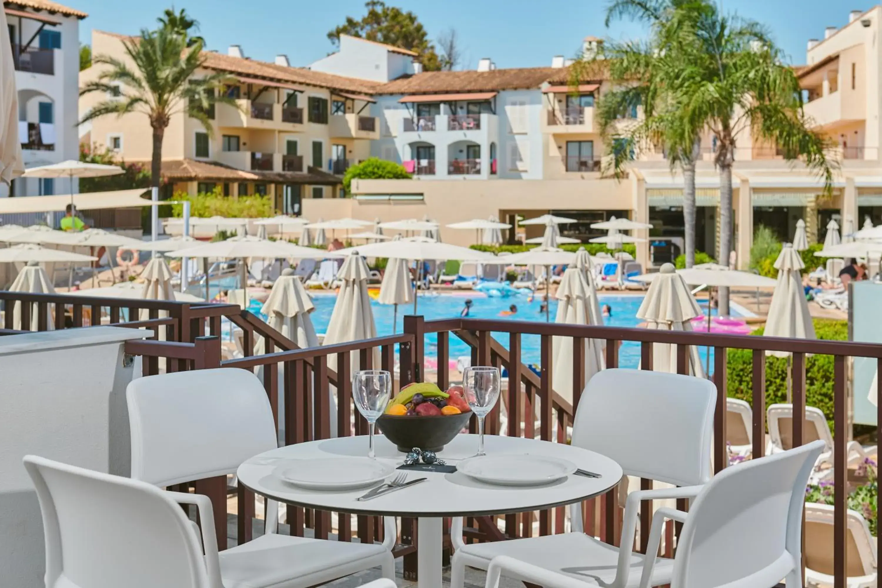 Balcony/Terrace, Pool View in Hipotels Cala Bona Club