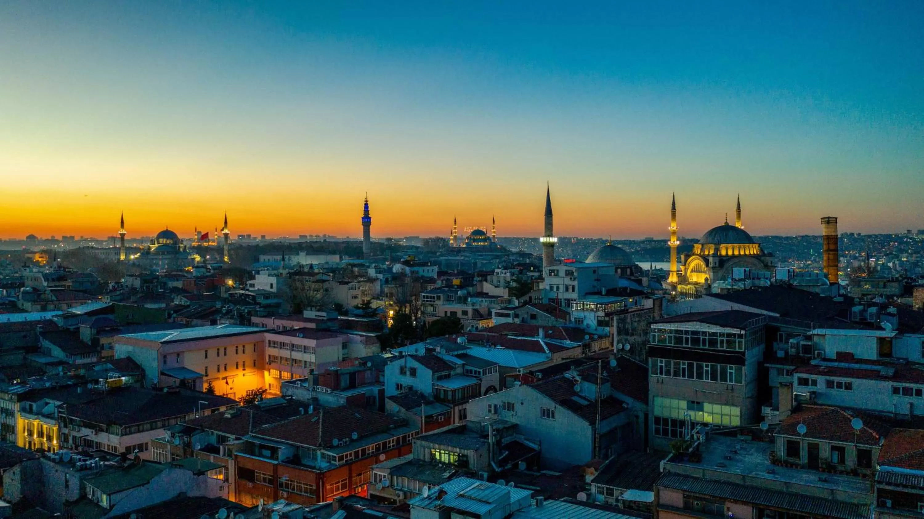 Sunset in Golden Crown Hotel