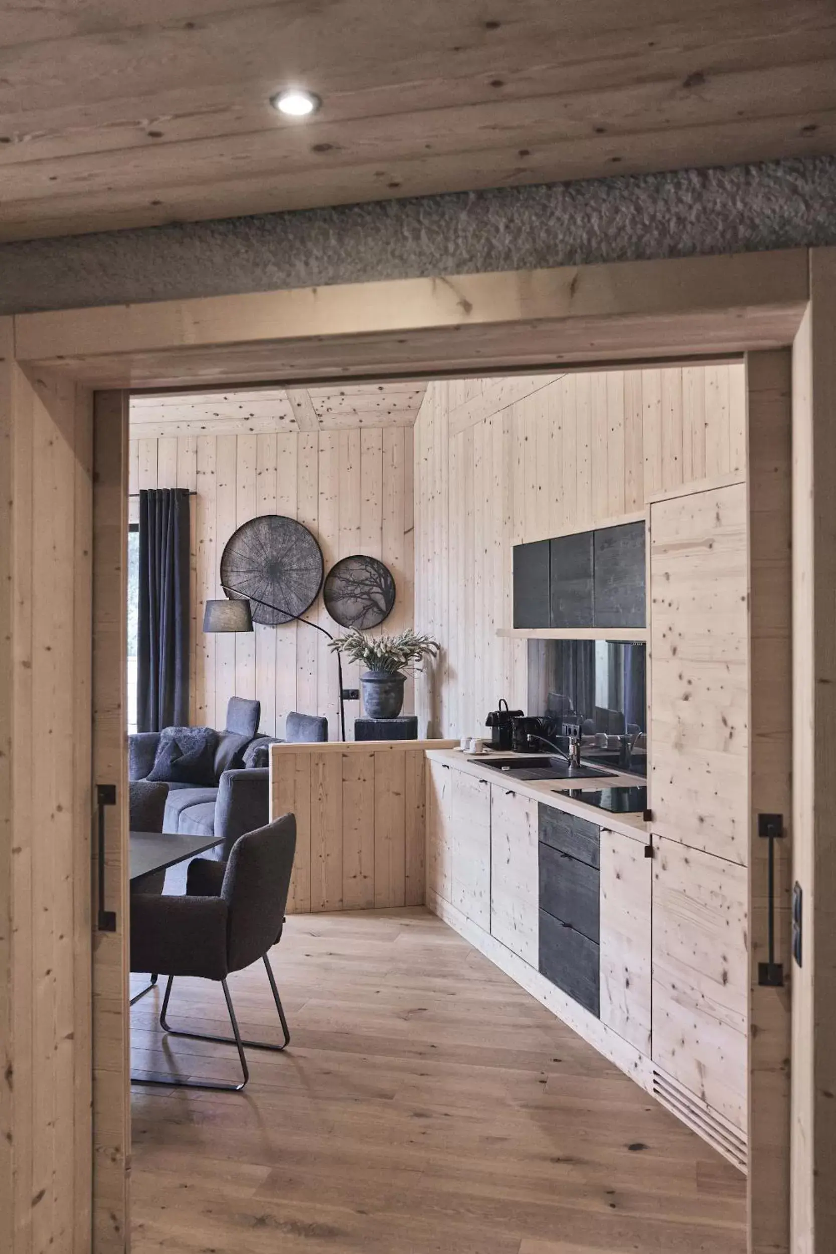 Living room, Kitchen/Kitchenette in Tenne Lodges