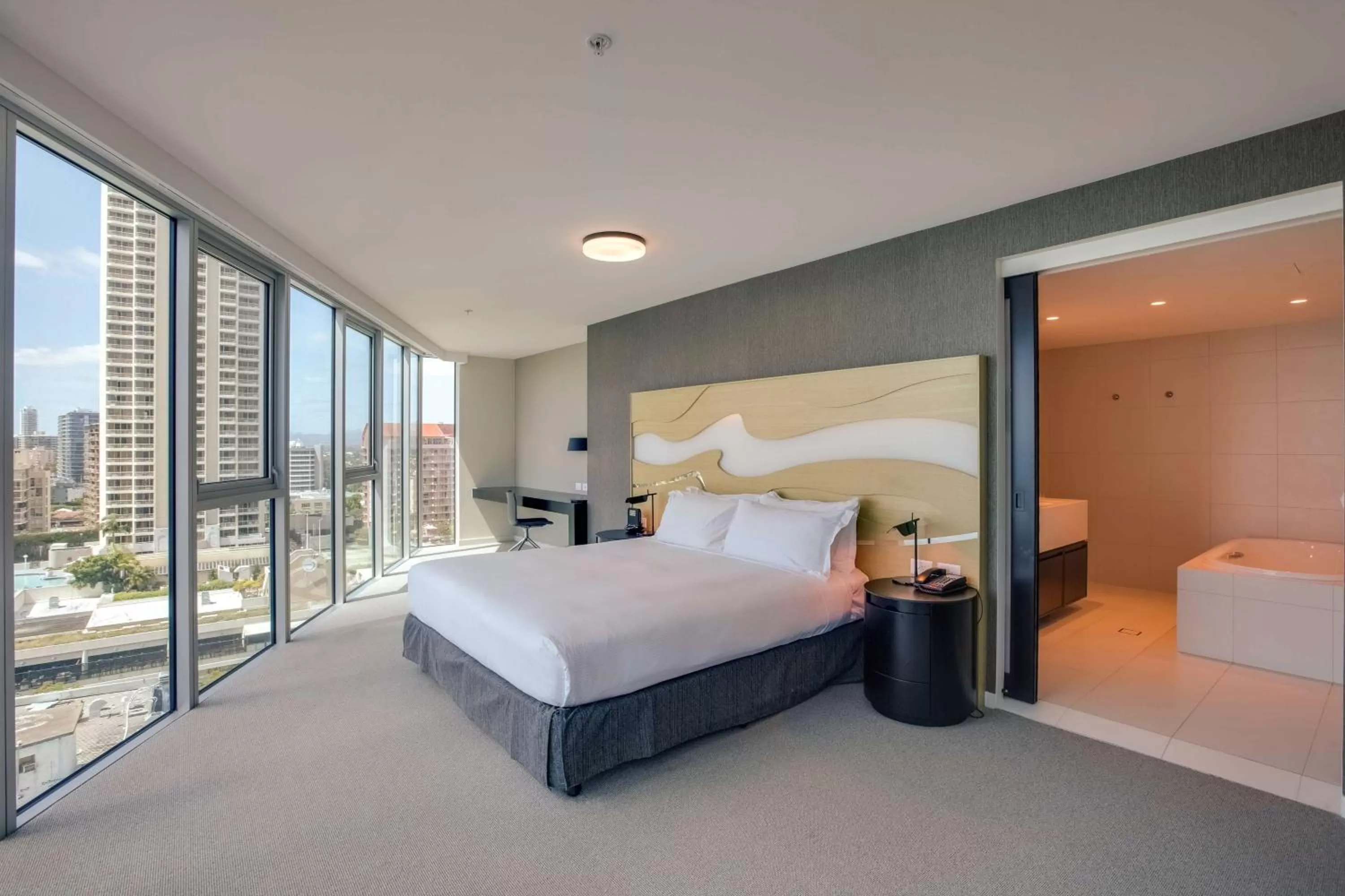 Bed in Hilton Surfers Paradise Hotel & Residences