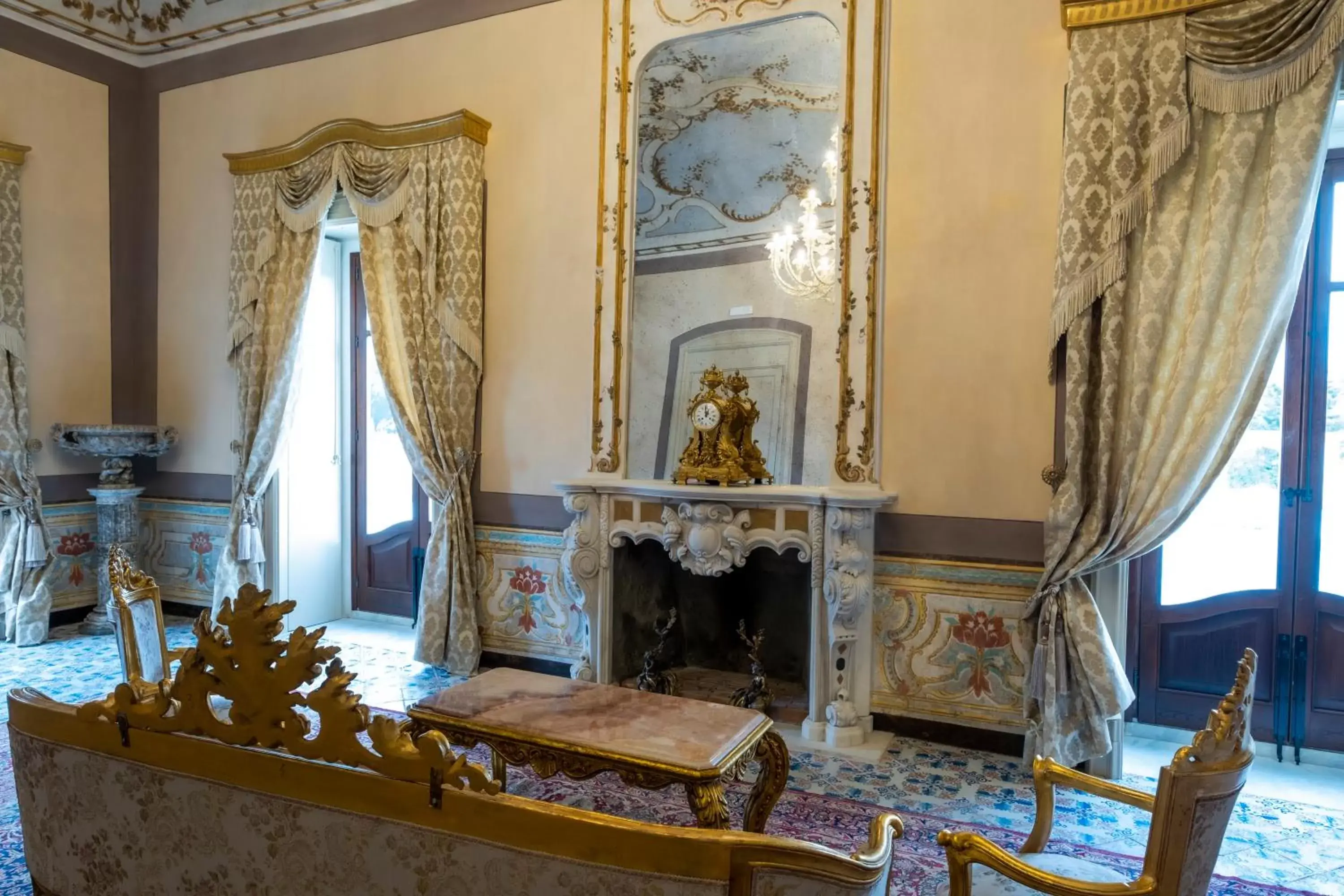 Decorative detail, Seating Area in Villa del Gattopardo