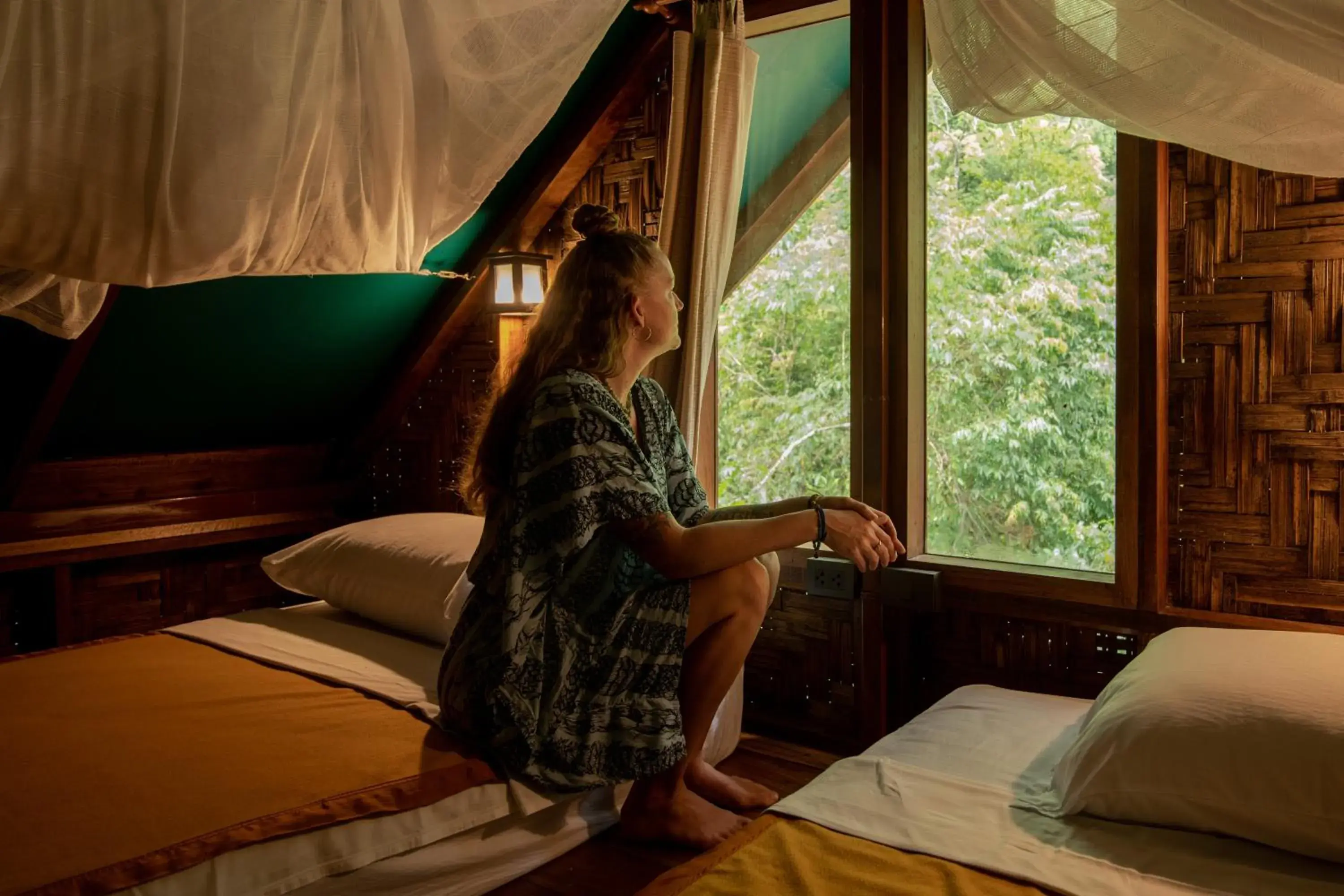 Bedroom, Bed in Our Jungle Camp - Eco Resort SHA Certified