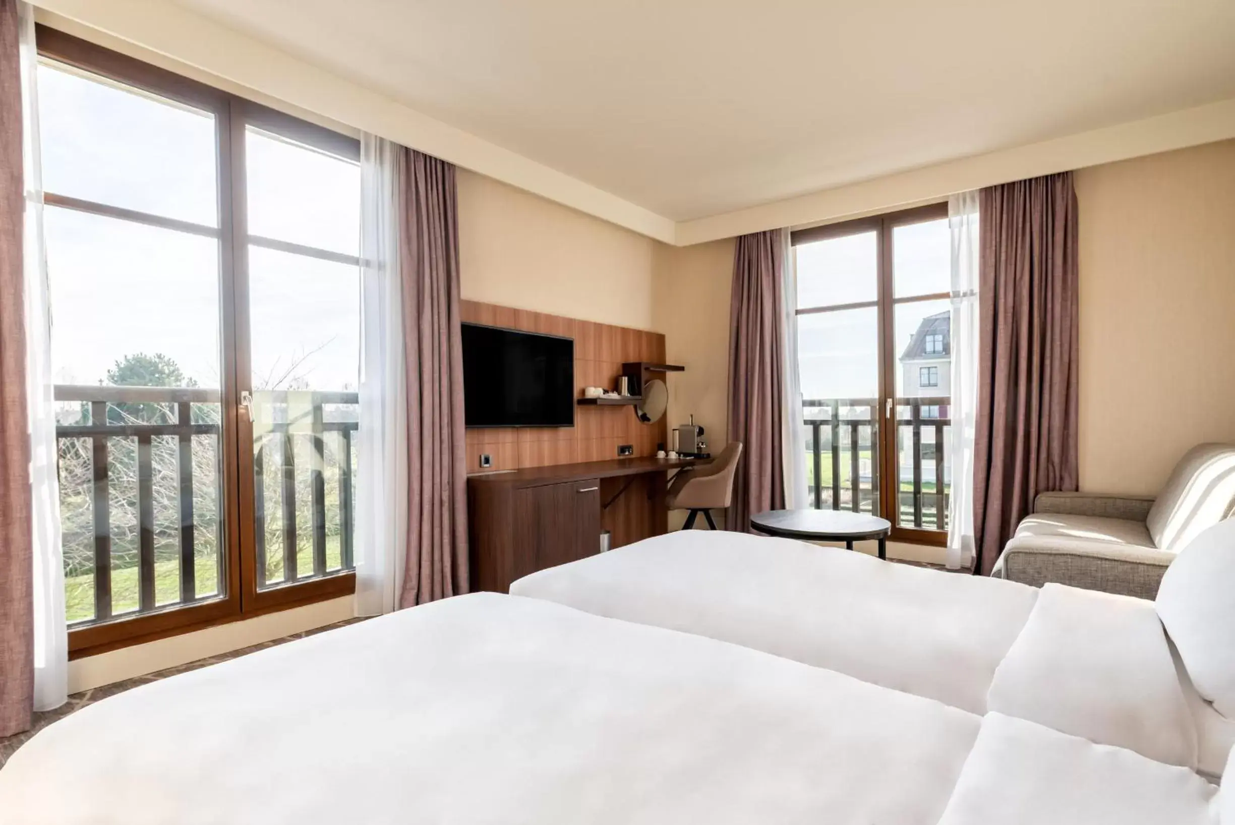 Bed, View in Radisson Blu Hotel Paris, Marne-la-Vallée