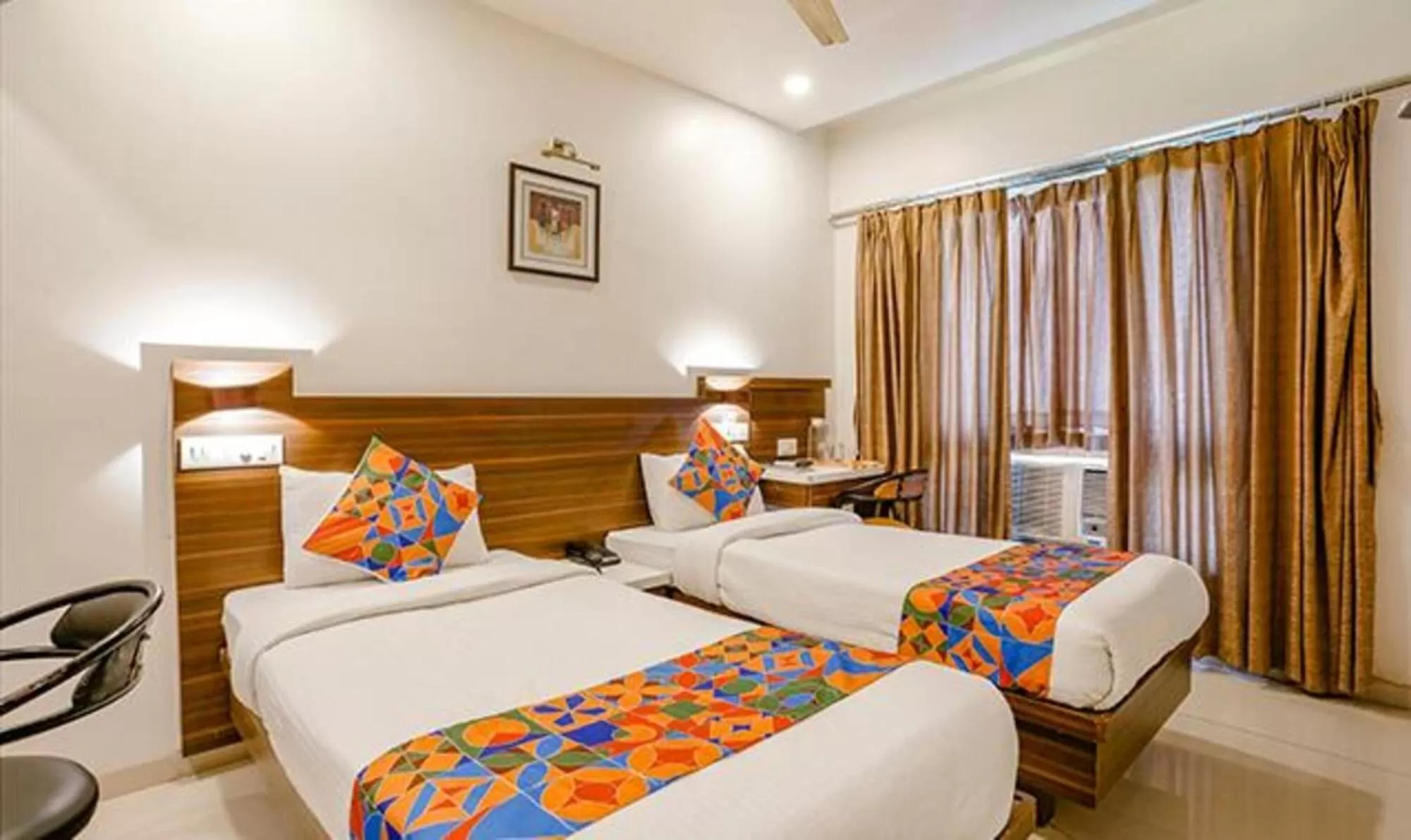 Bed in SriKrishna Paradise Hotel Thane Navi Mumbai