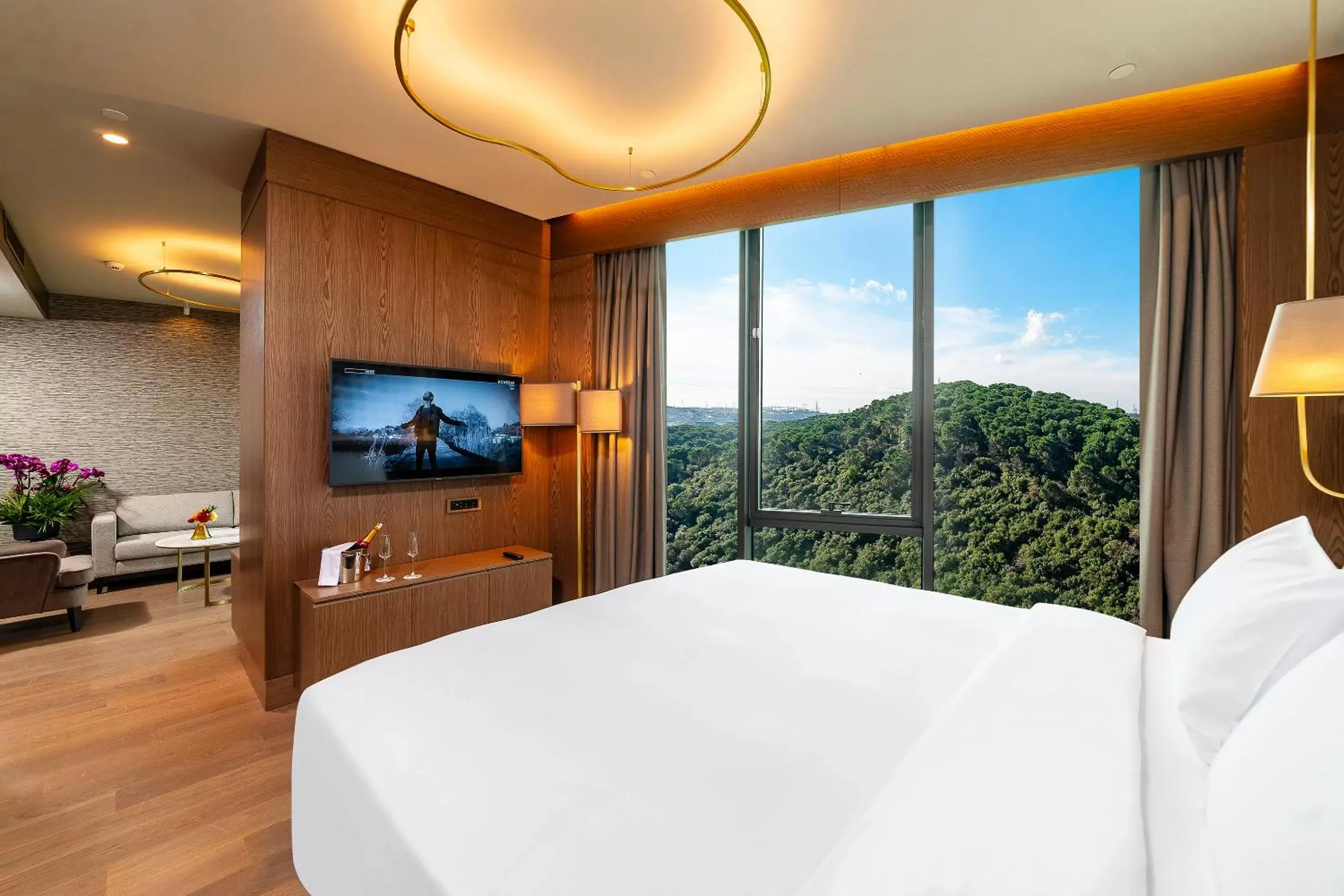 Bed, Mountain View in Radisson Collection Hotel, Vadistanbul