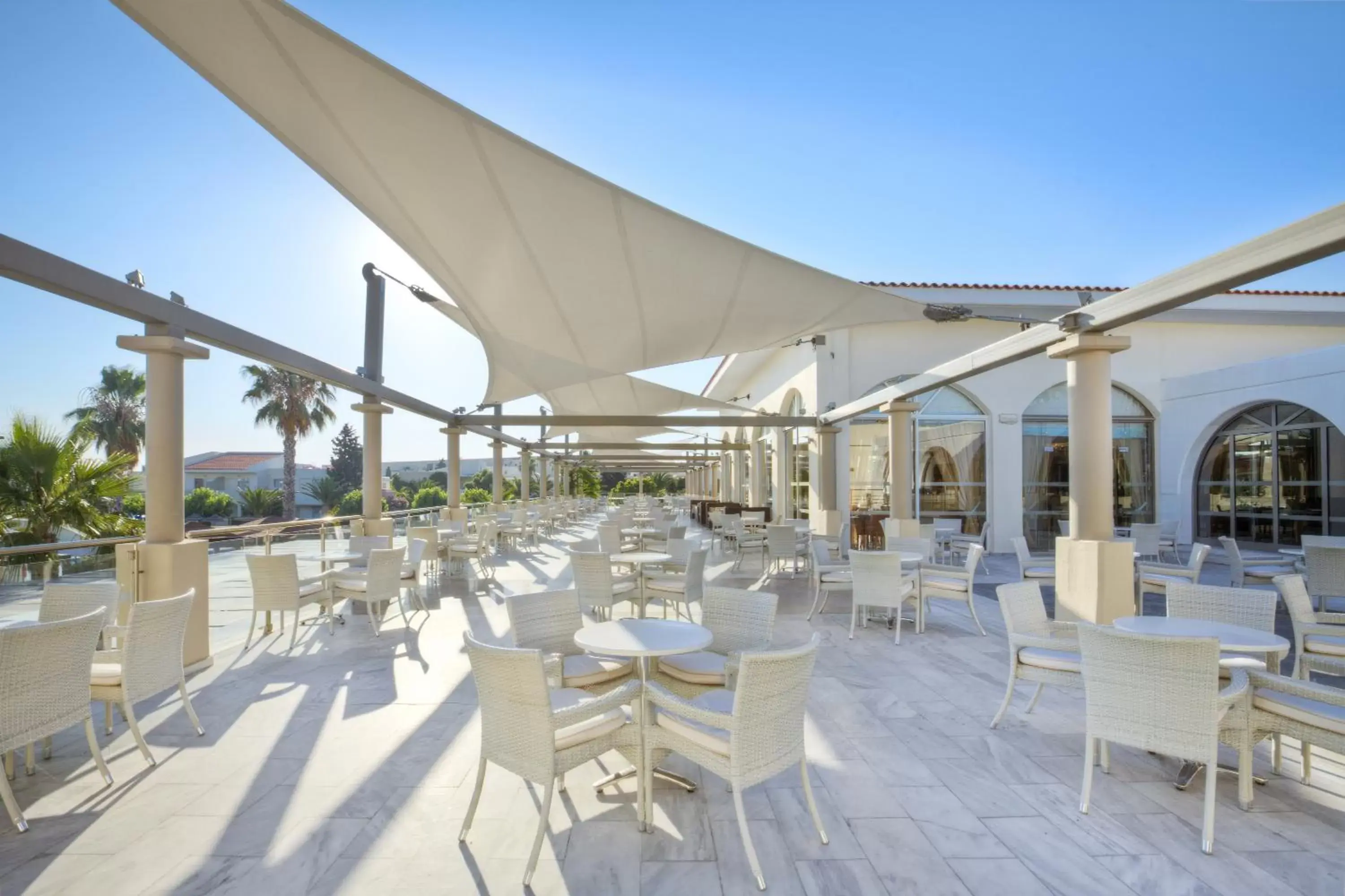 Balcony/Terrace, Restaurant/Places to Eat in Kipriotis Village Resort