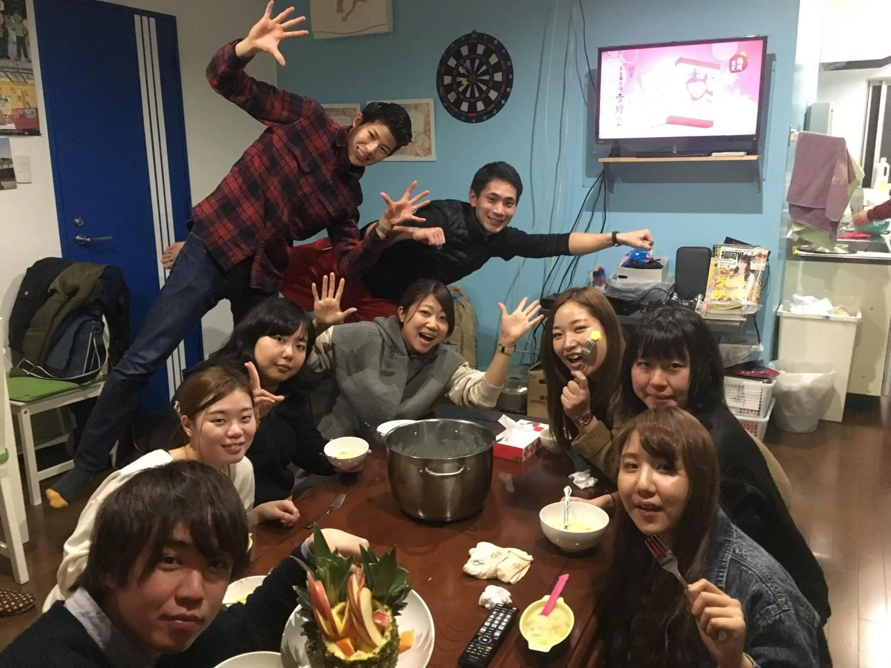 Communal lounge/ TV room in Fukuoka Guesthouse Little Asia Kokura