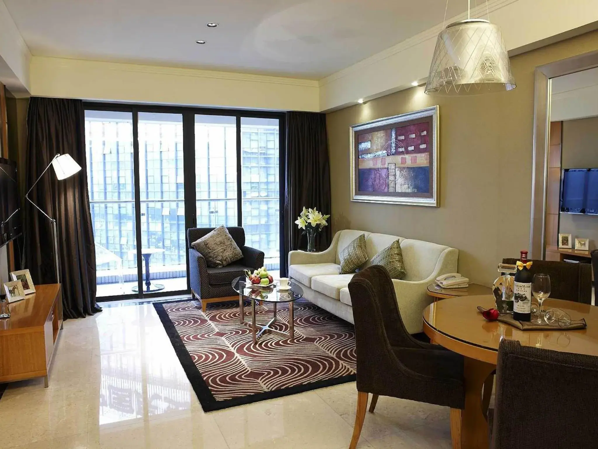 Living room, Seating Area in Dan Executive Hotel Apartment Zhujiang New Town