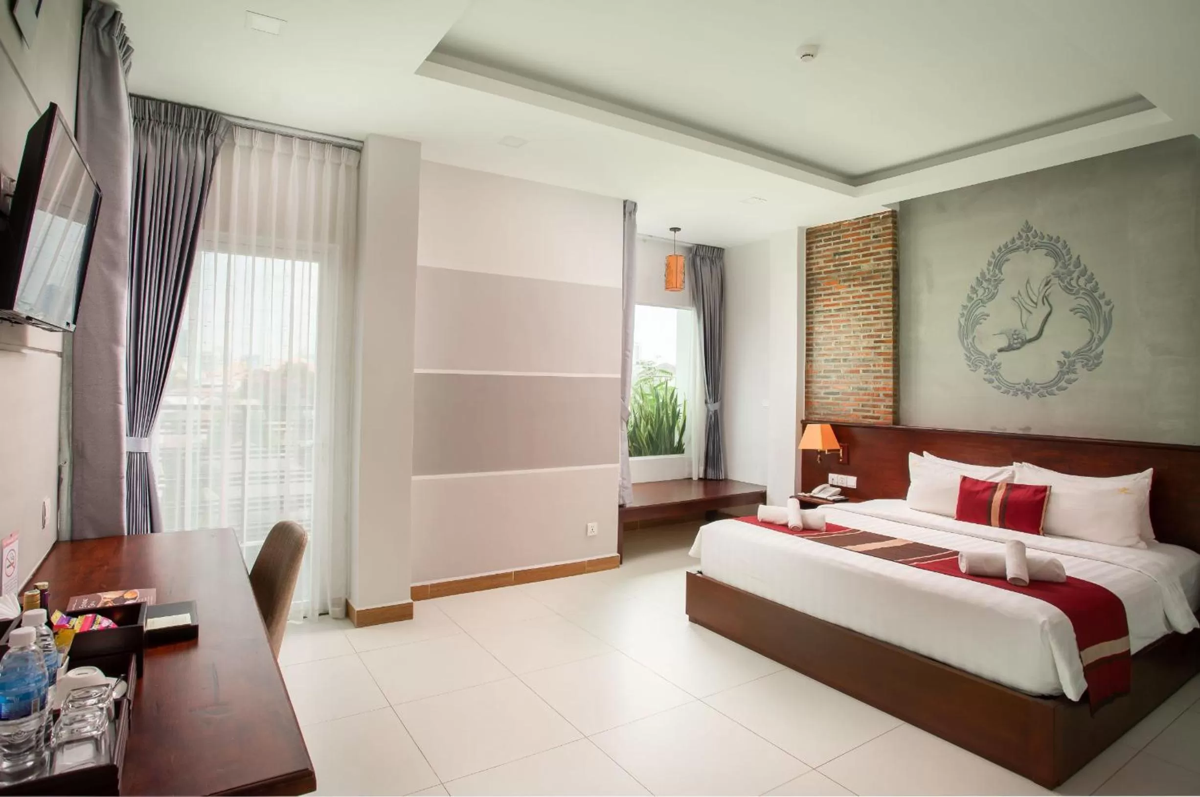 Bed in Sovanna Hotel