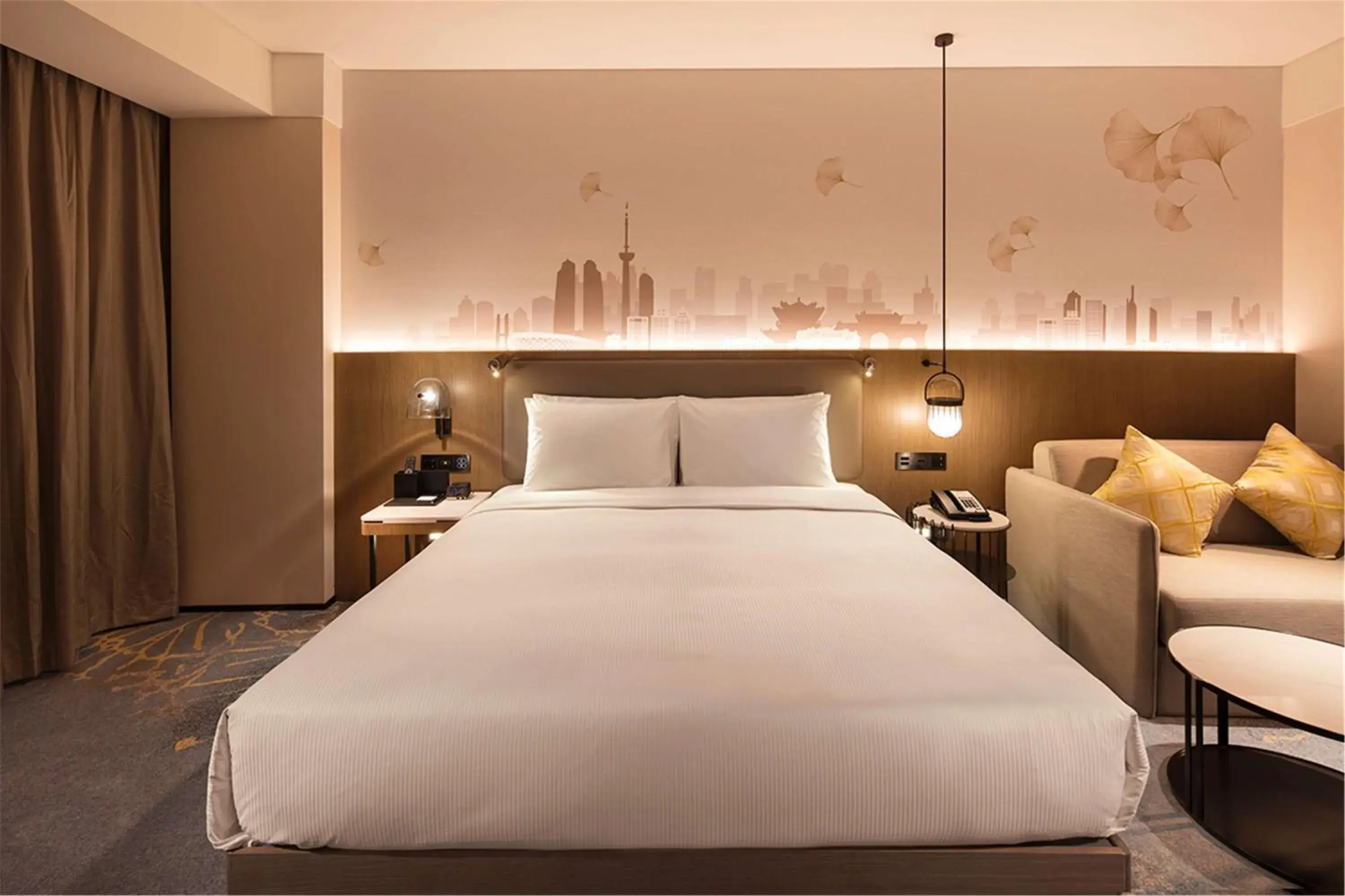 Bed in Hilton Garden Inn Xuzhou Yunlong Bed in Hilton Garden Inn Xuzhou Yunlong