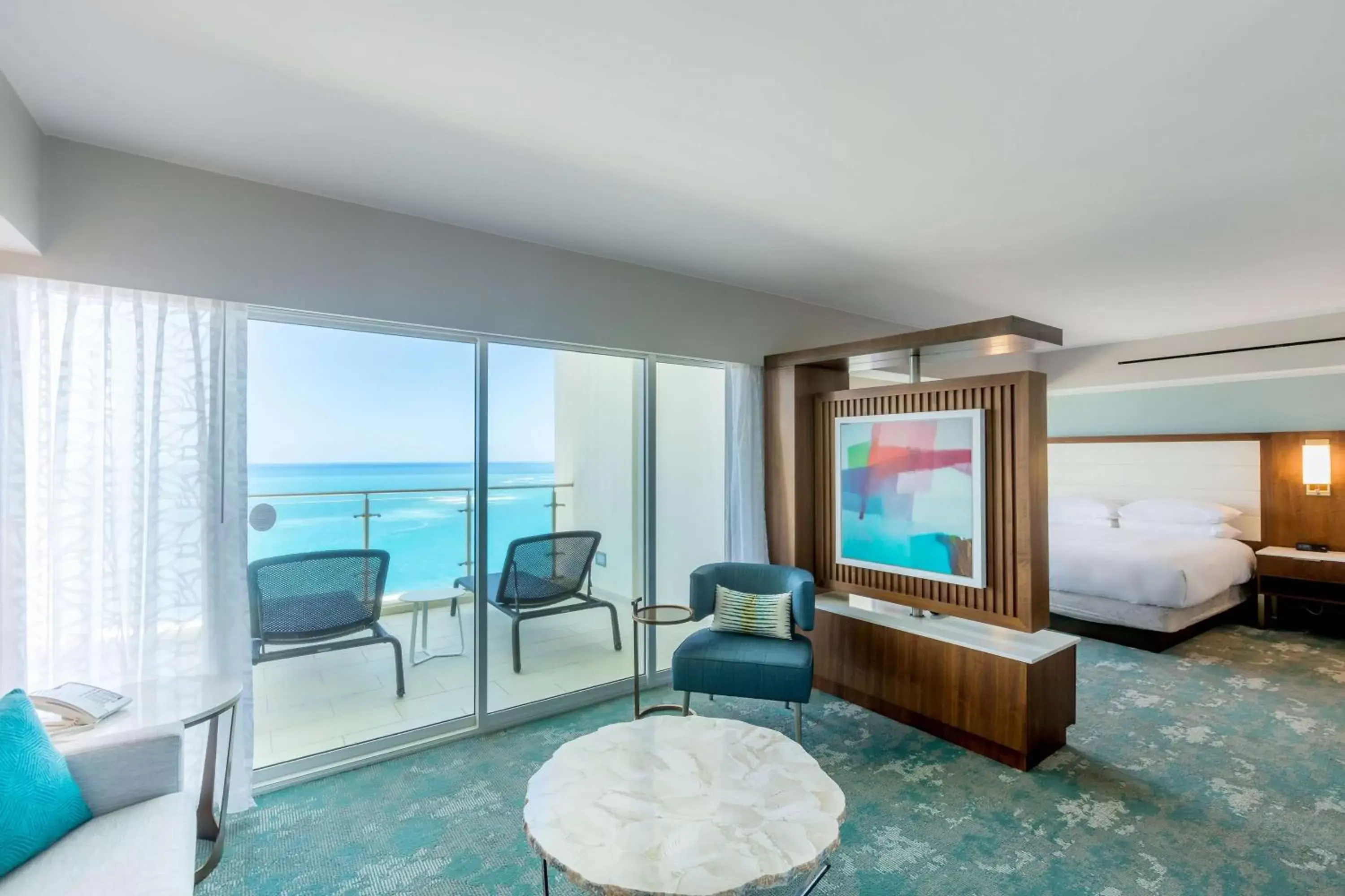 Living room, Sea View in Caribe Hilton