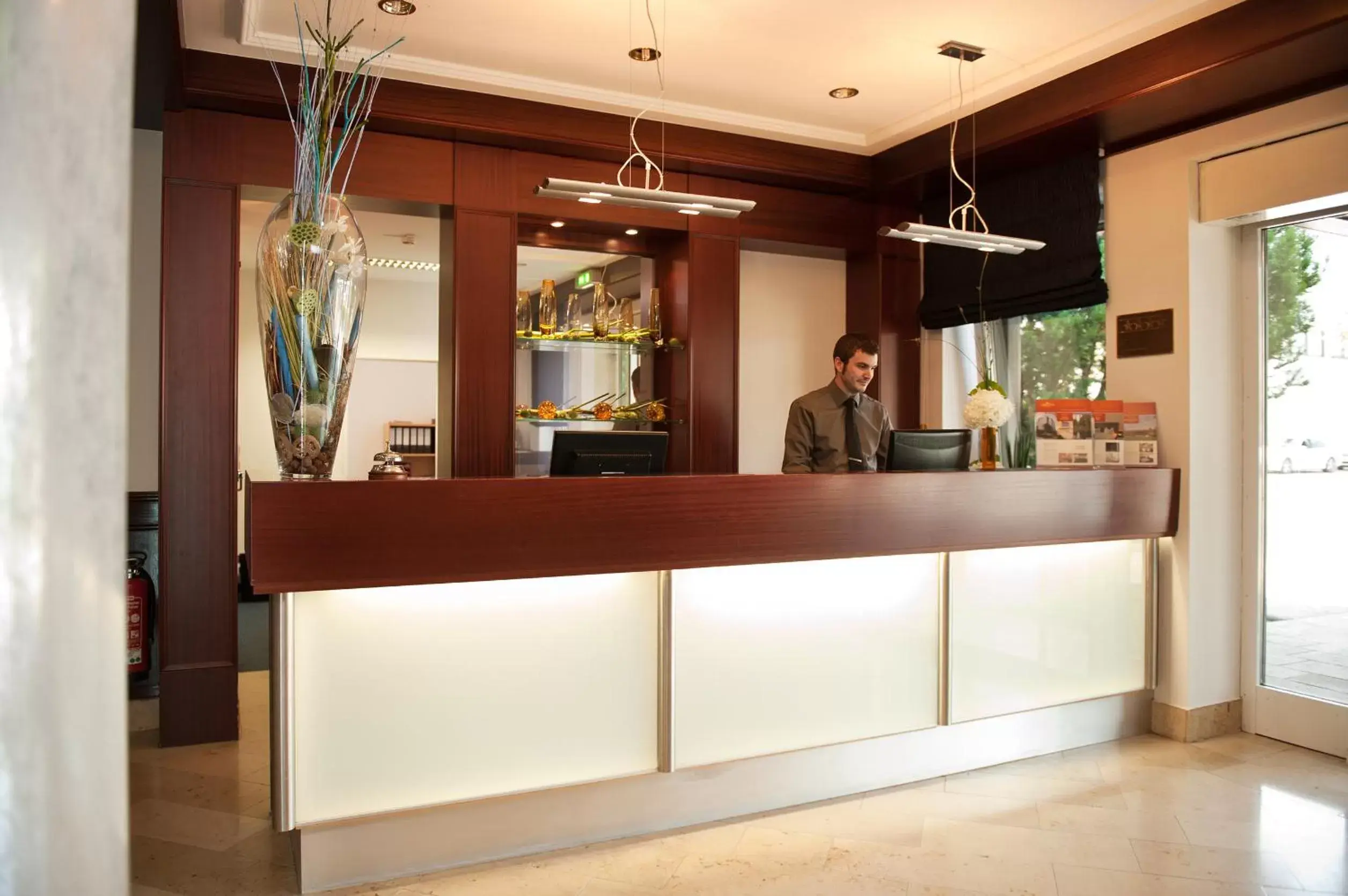 Lobby or reception in ACHAT Hotel Regensburg im Park Lobby or reception in ACHAT Hotel Regensburg im Park