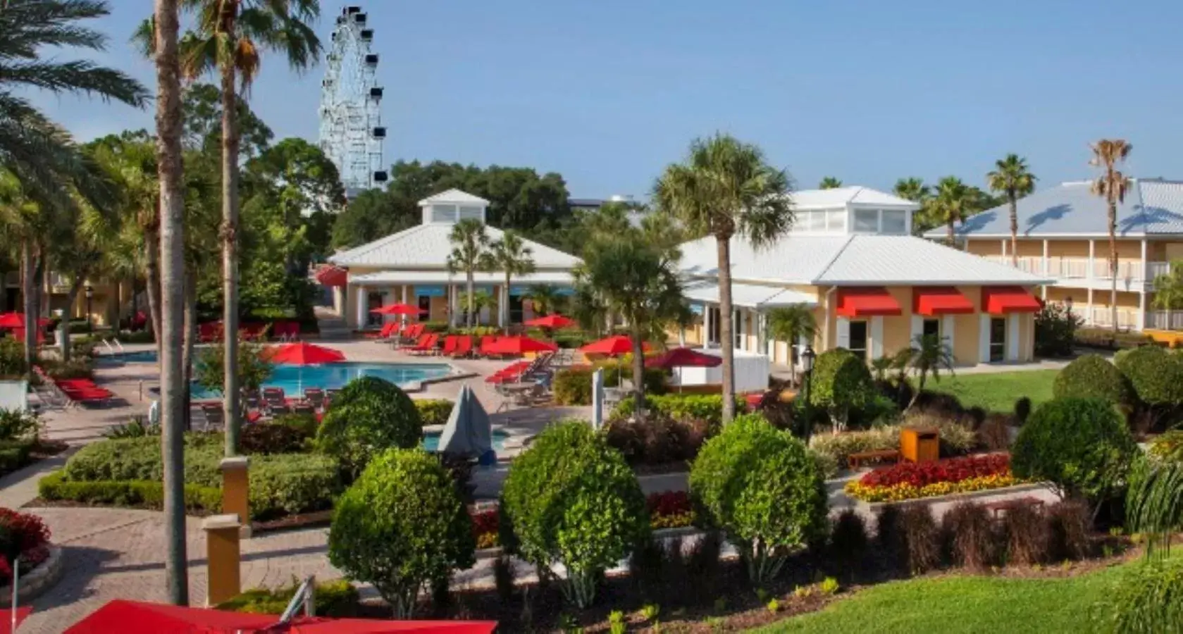 Garden view in Wyndham Orlando Resort International Drive