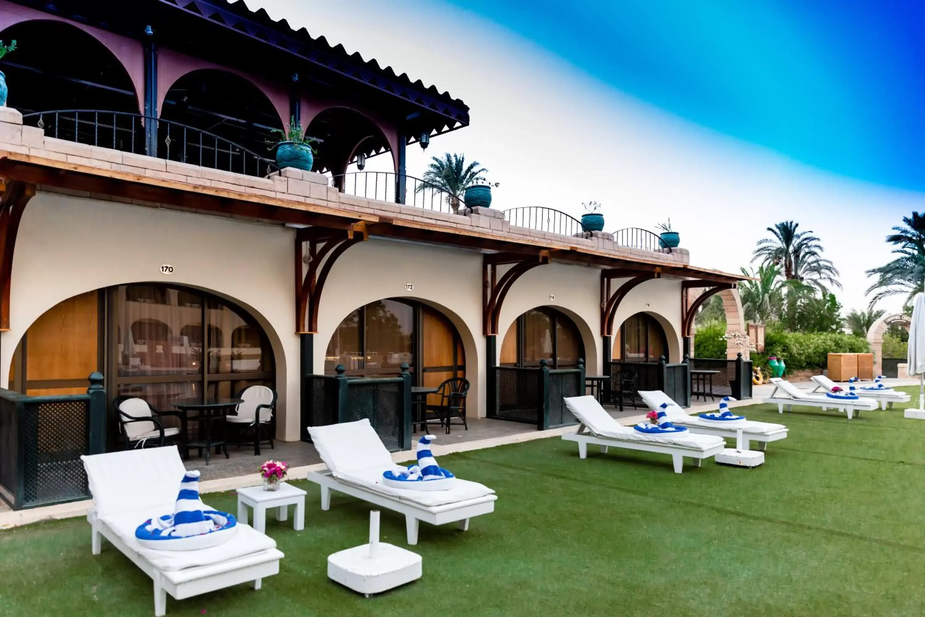 Patio, Swimming Pool in Basma Hotel Aswan