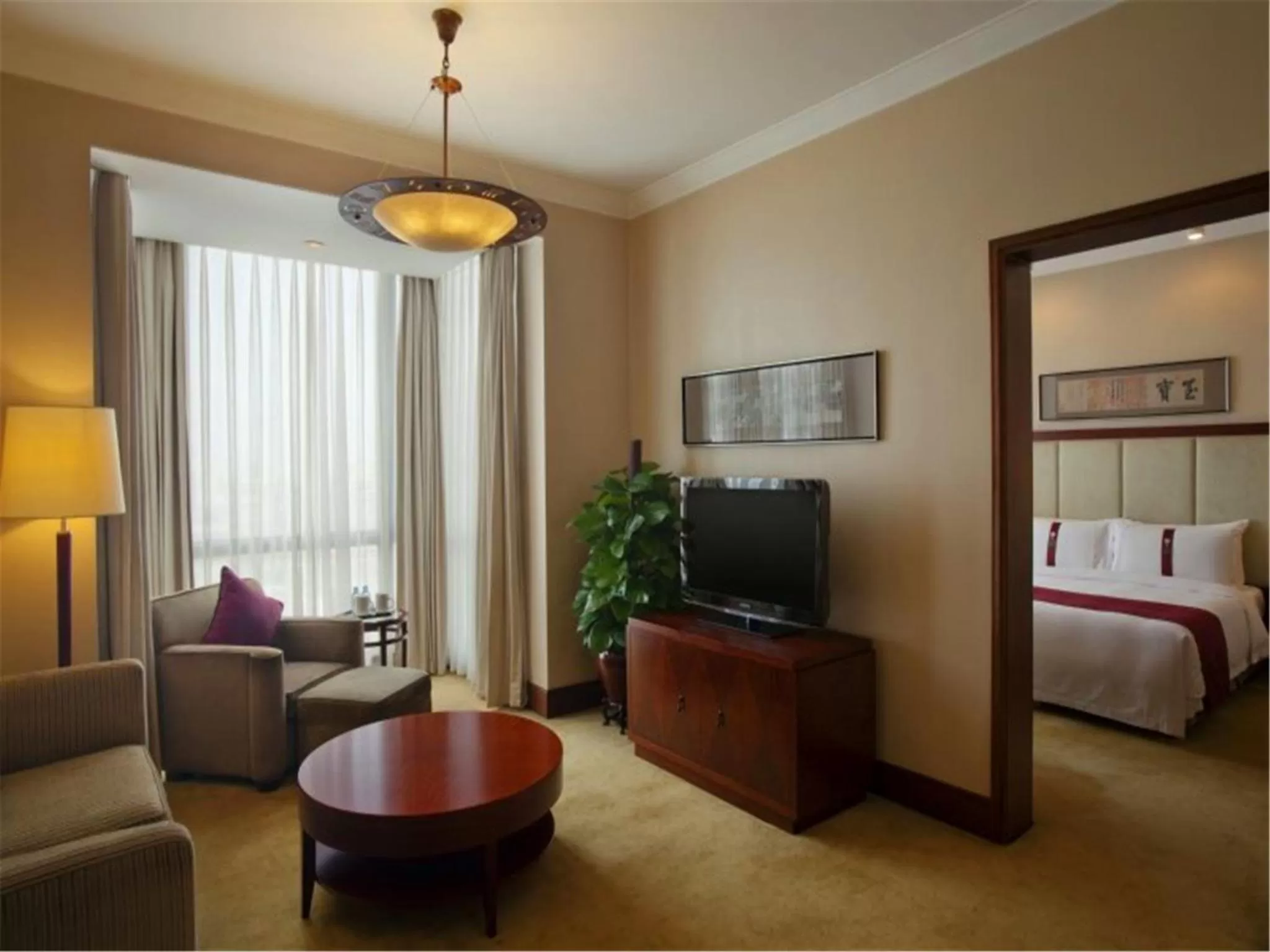 Living room, Bed in Holiday Inn Temple Of Heaven Beijing by IHG