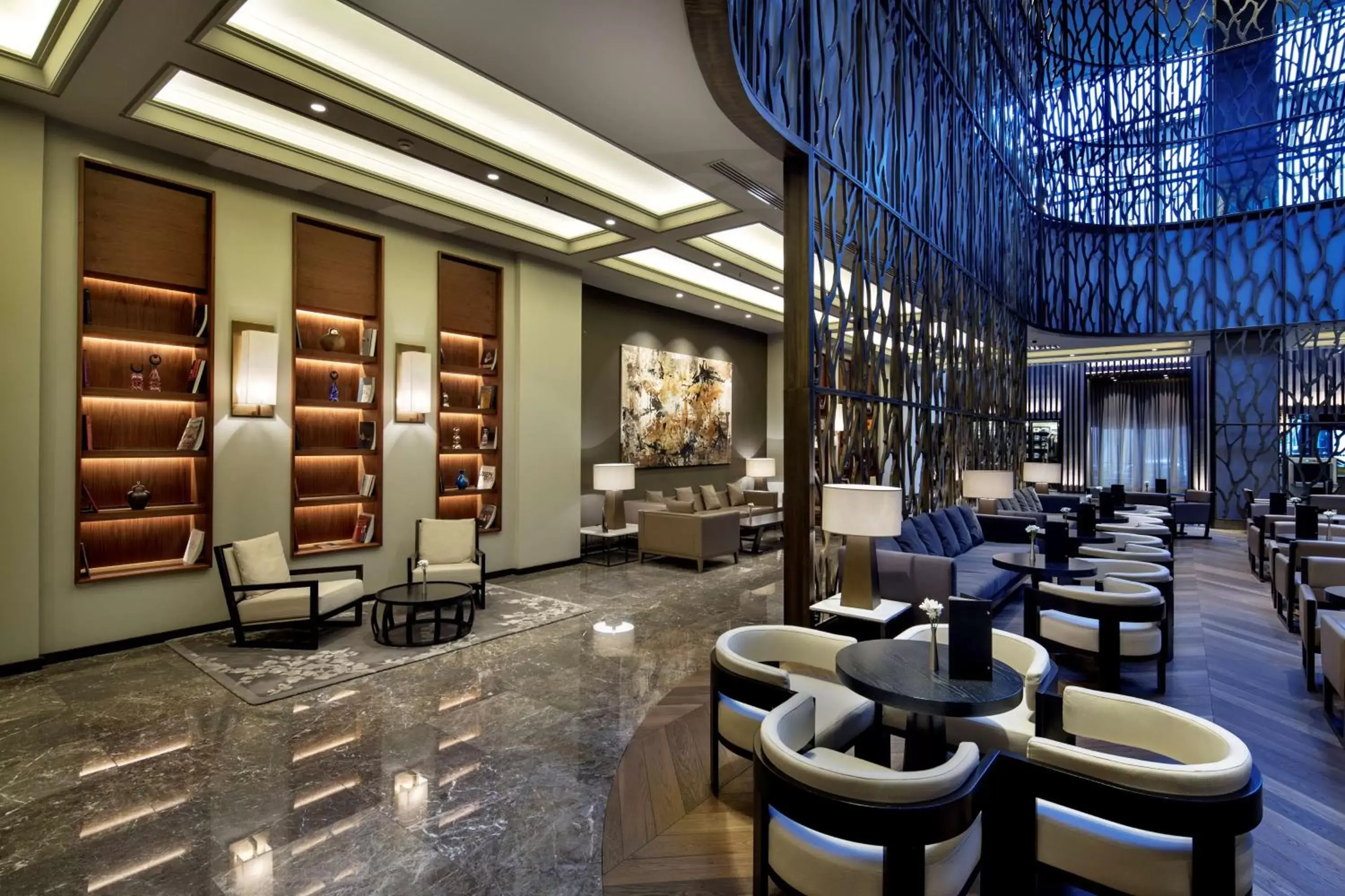 Lobby or reception, Lounge/Bar in Ankara HiltonSA