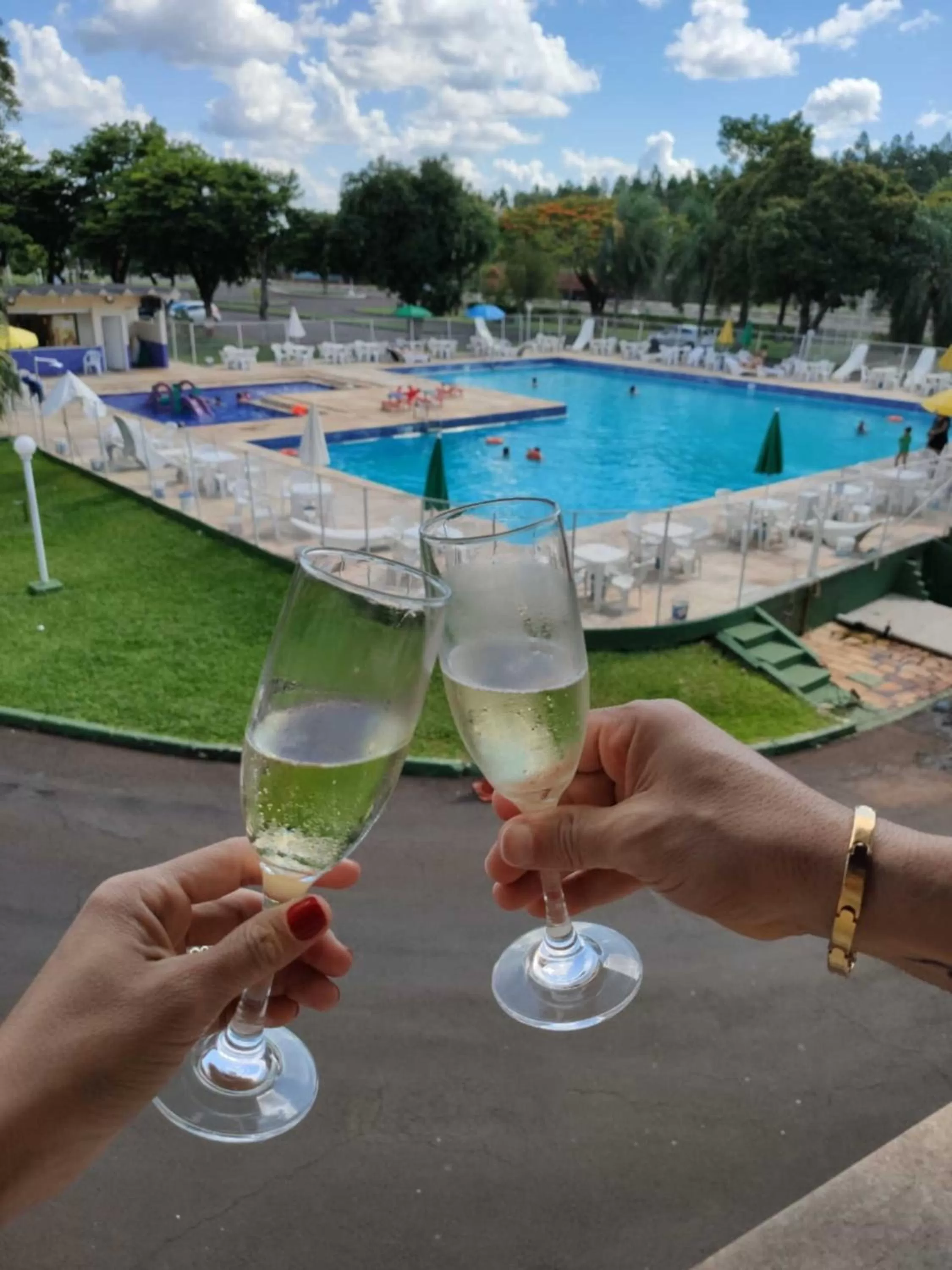 Pool view in Dom Pedro I Palace Hotel