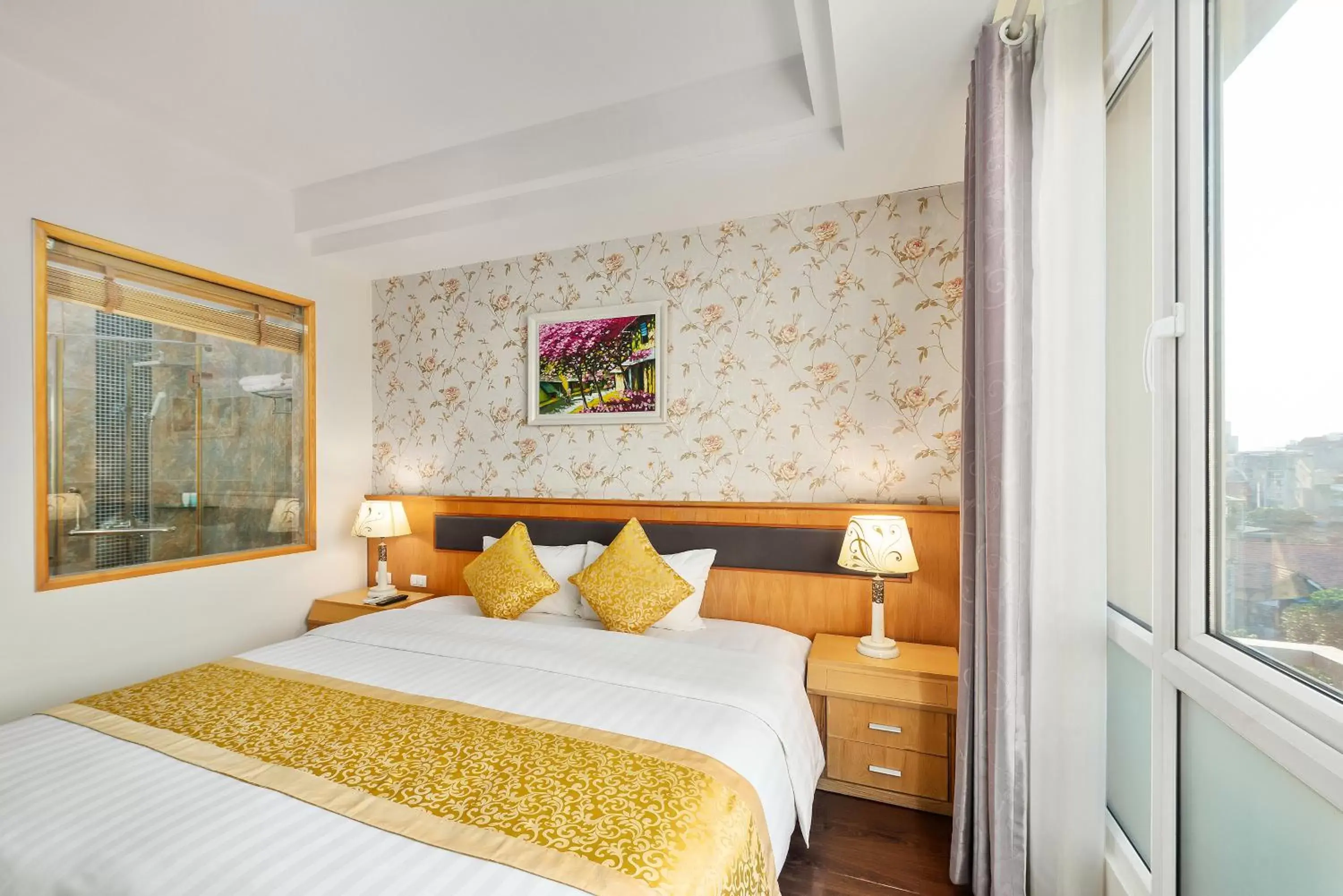 Bed in Hanoi Sky Hotel