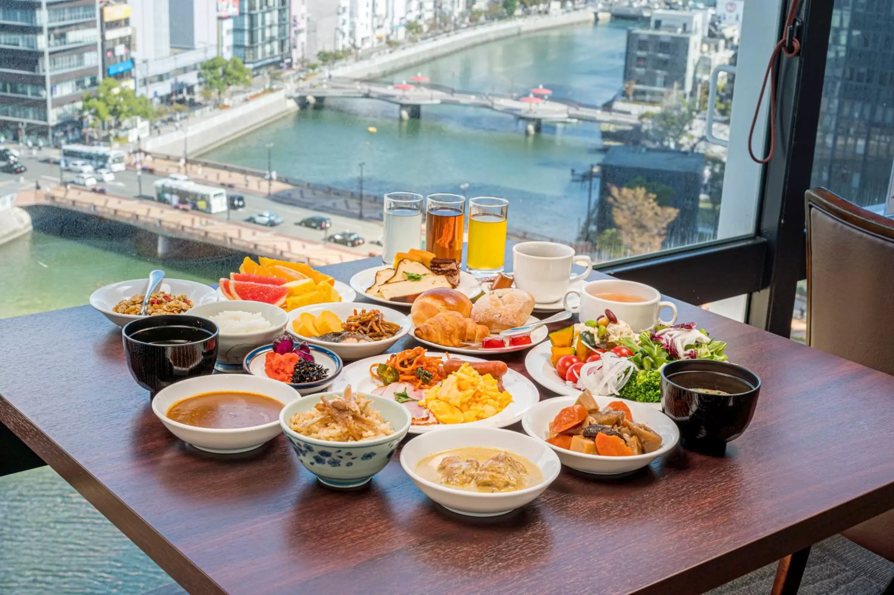 Buffet breakfast in Nishitetsu Inn Fukuoka