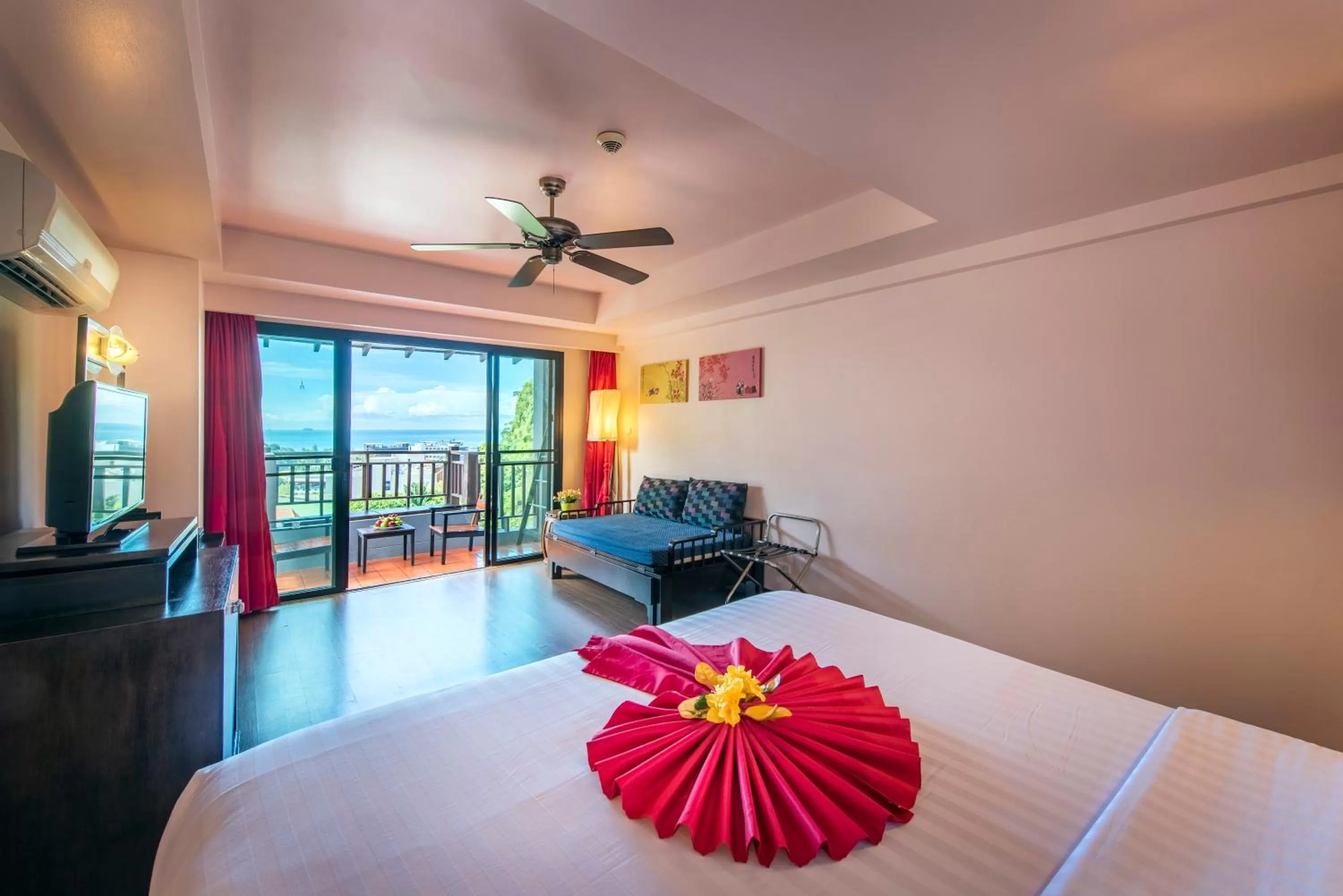 Seating area, Bed in Krabi Chada Resort