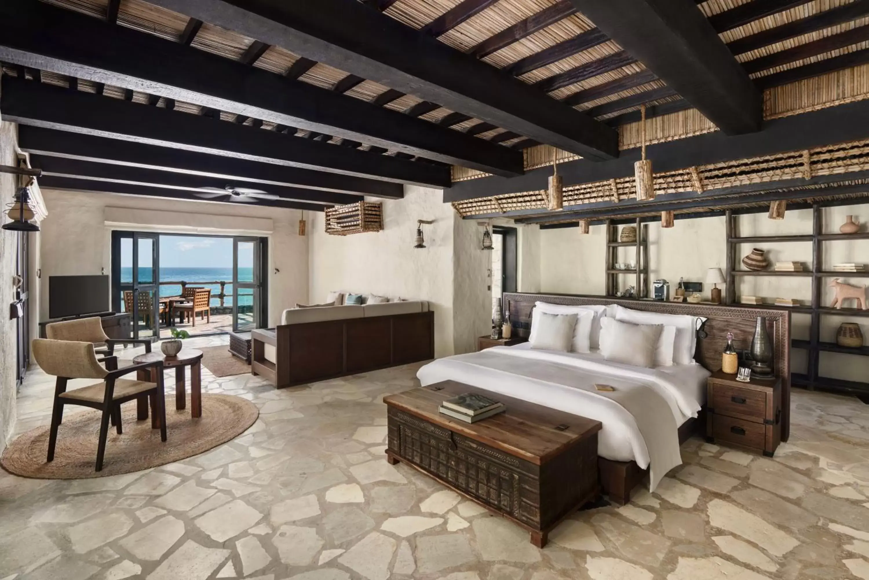 Bedroom in Six Senses Zighy Bay