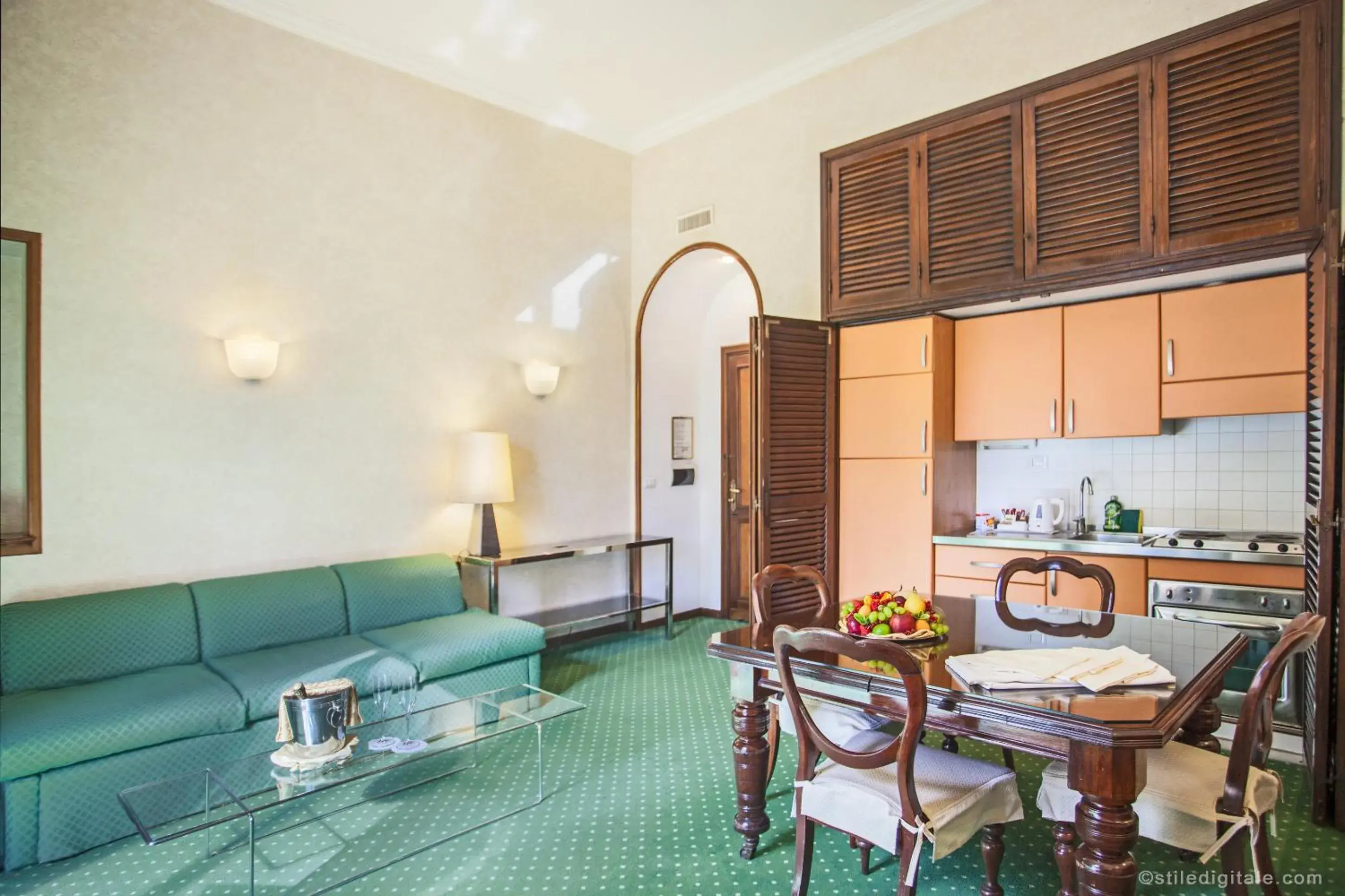 Kitchen or kitchenette in Aldrovandi Residence City Suites