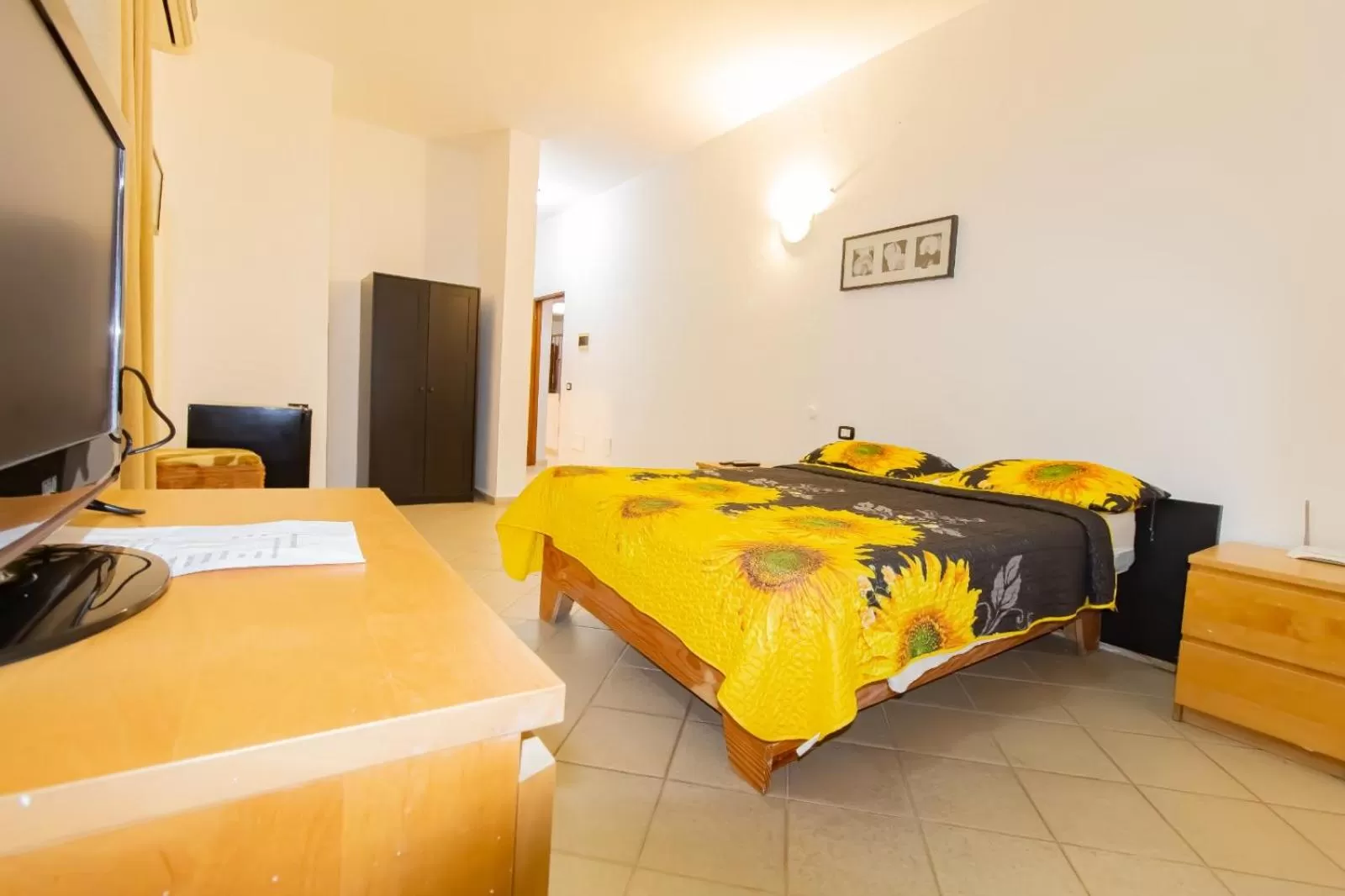 Bed in Hotel Villa Capri