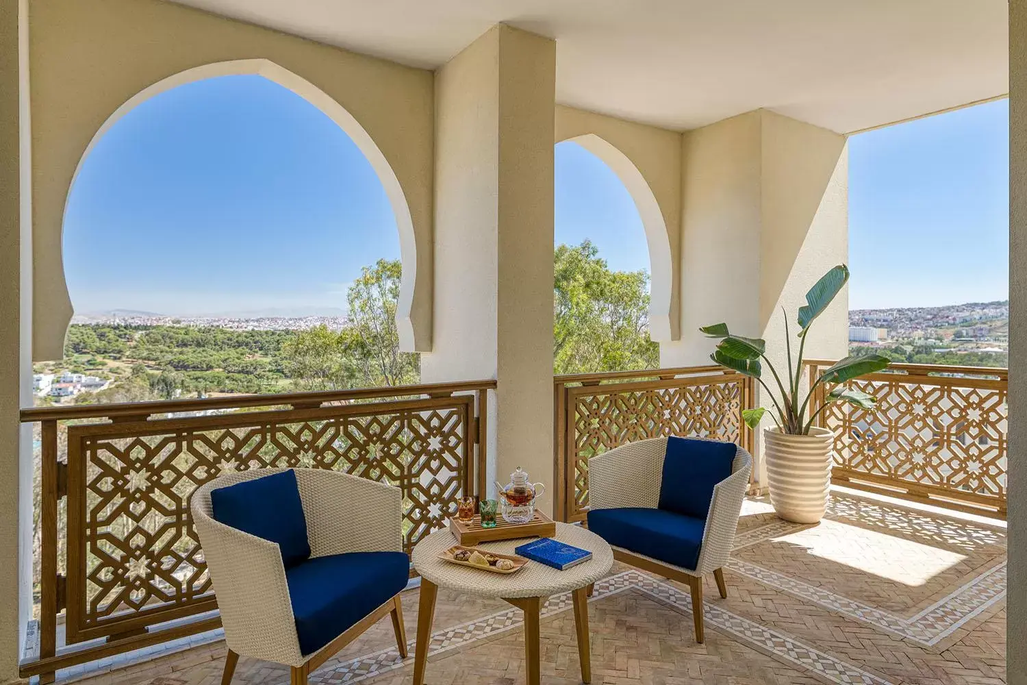 Patio, Balcony/Terrace in Fairmont Tazi Palace Tangier