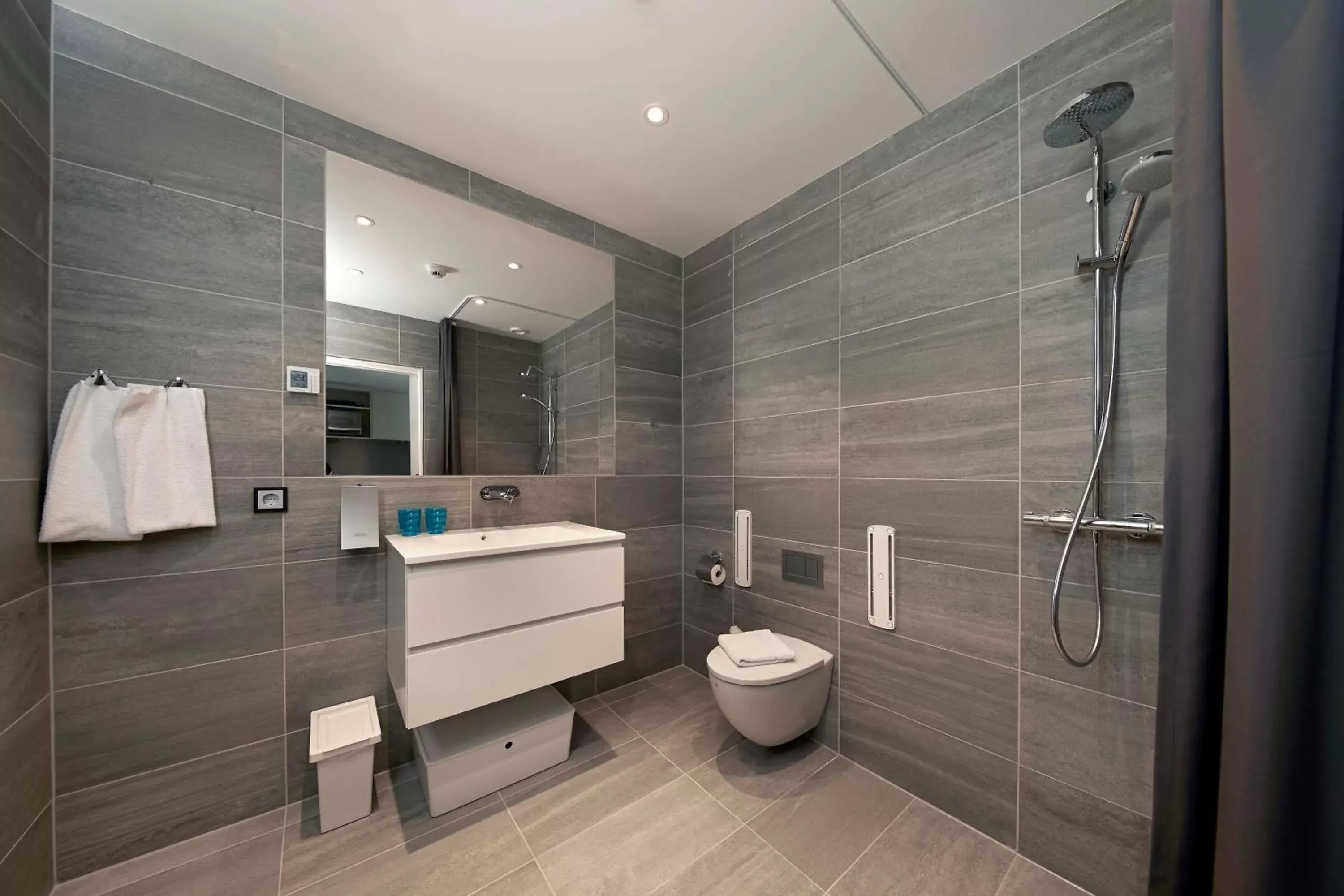 Shower, Bathroom in Living Suites
