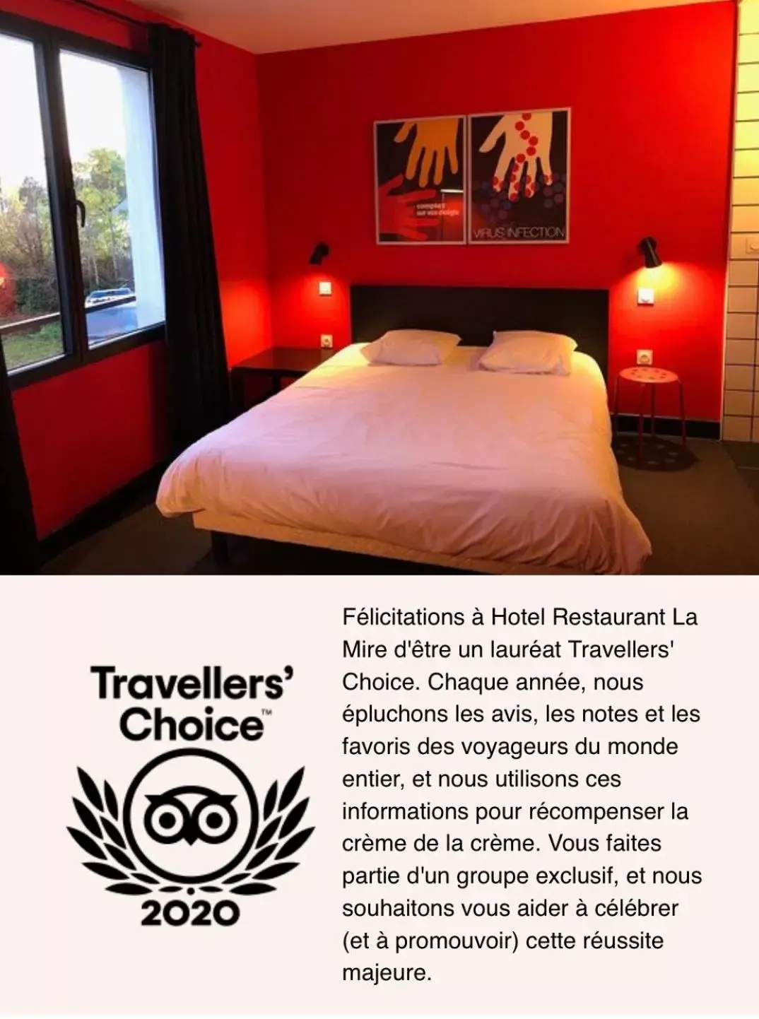 Bed in Logis - Hotel Restaurant La Mire