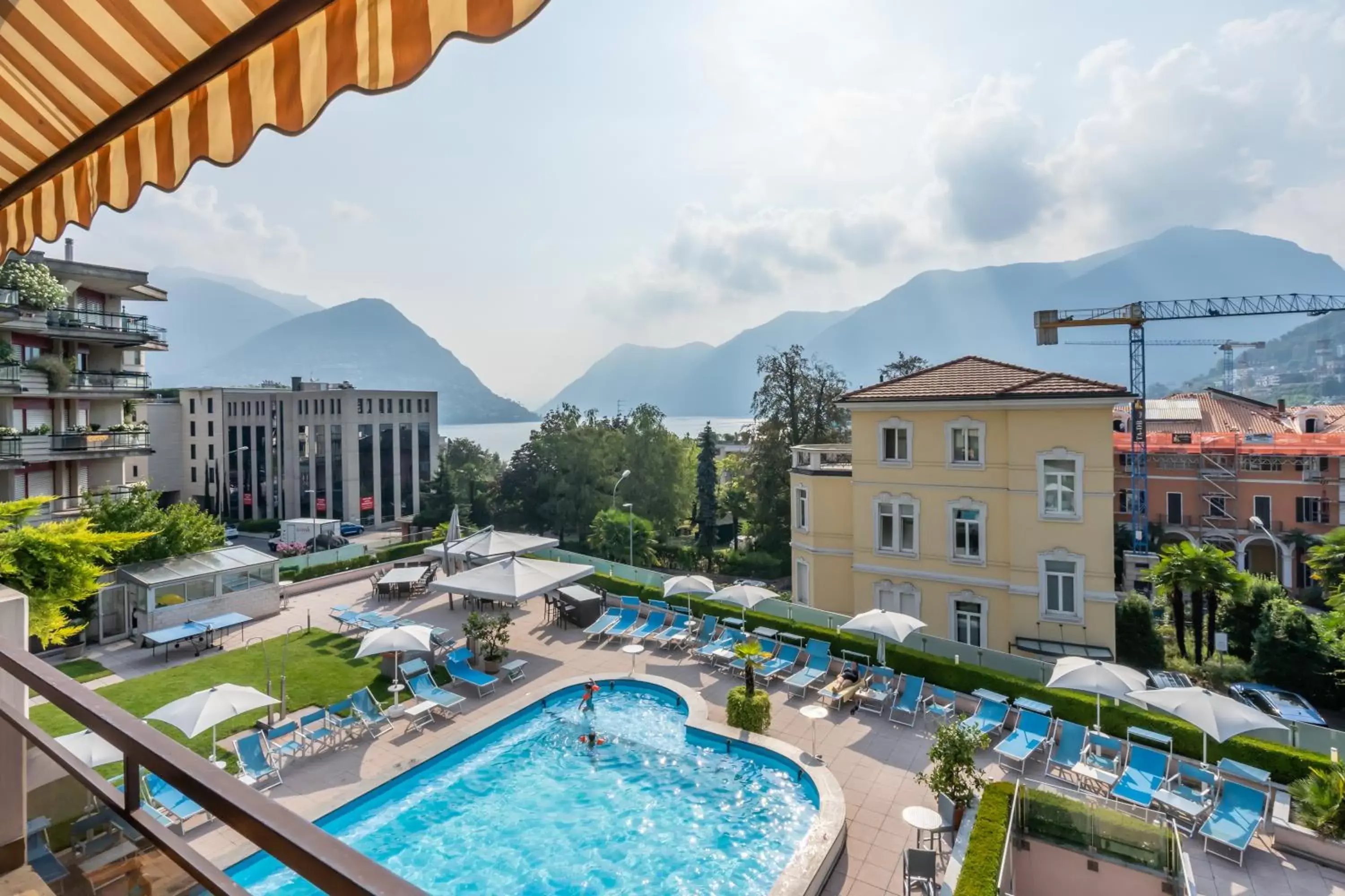 Pool View in Hotel Delfino Lugano