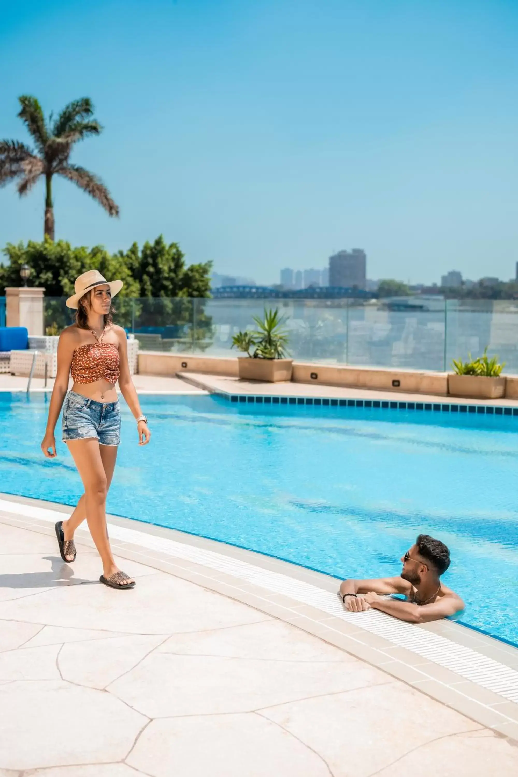 Pool view, Swimming Pool in Hilton Cairo Zamalek Residences