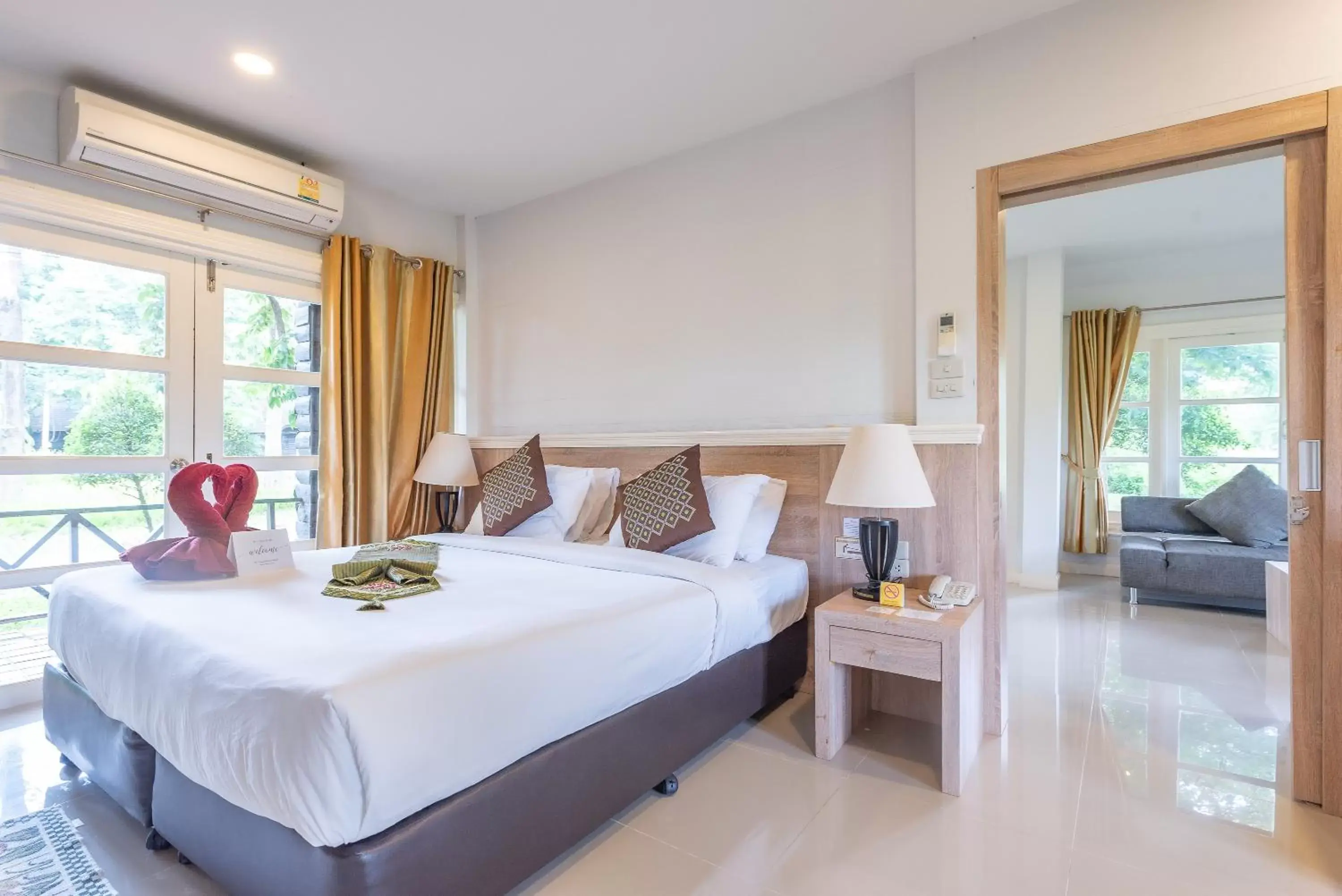 Bedroom, Bed in The Legacy River Kwai Resort Bedroom, Bed in The Legacy River Kwai Resort