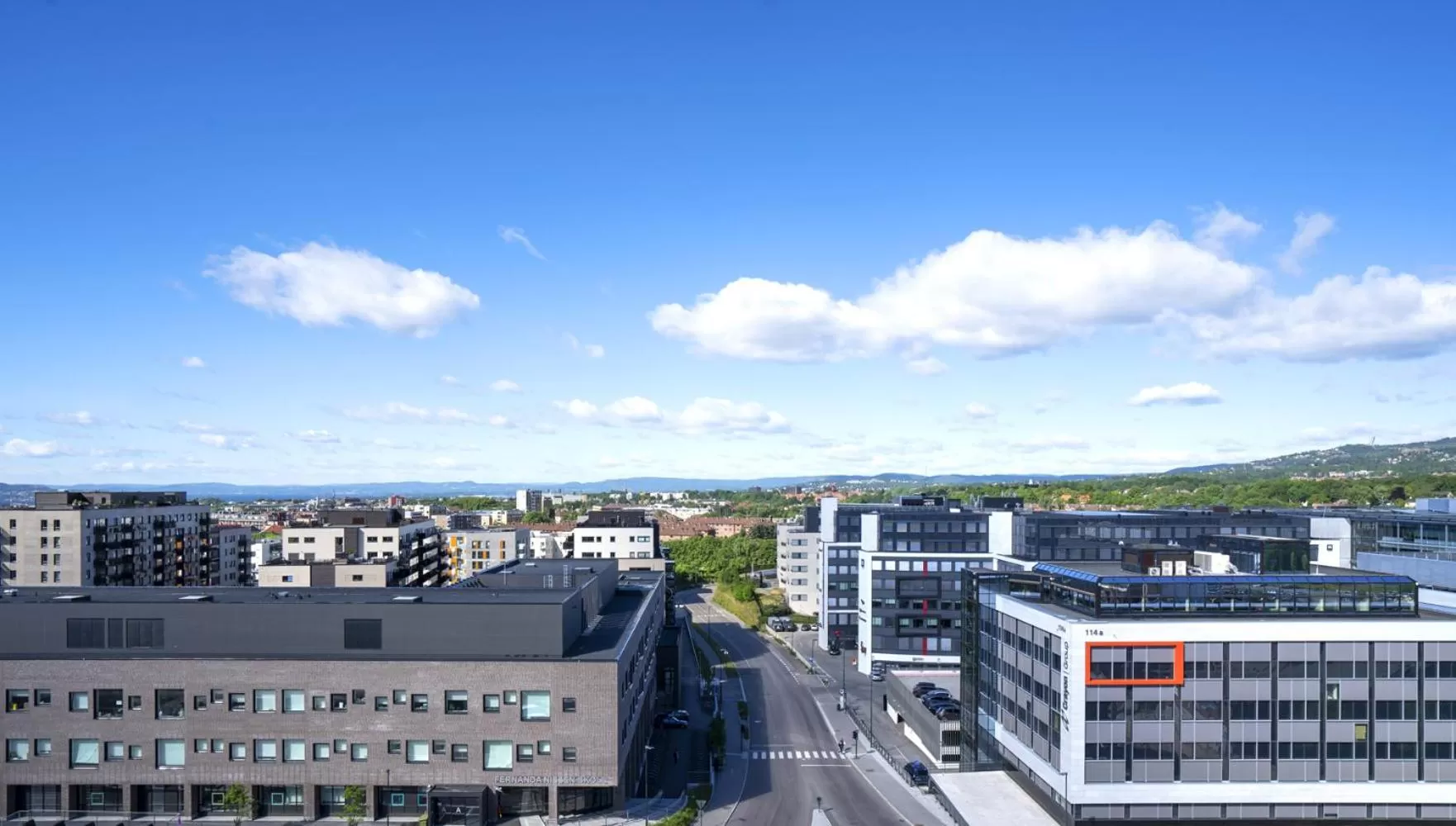 City view in Thon Hotel Storo