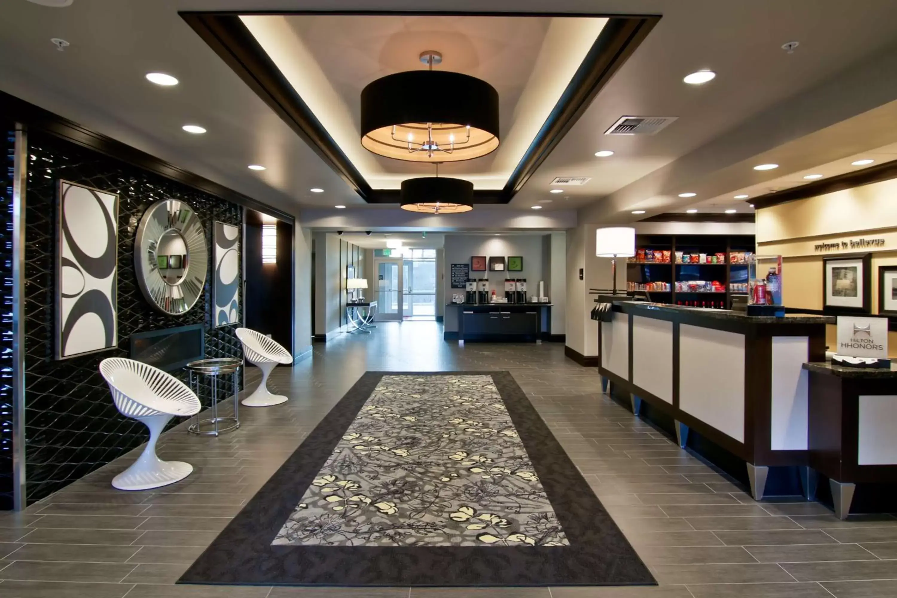 Lobby or reception in Hampton Inn & Suites Bellevue Downtown/Seattle Lobby or reception in Hampton Inn & Suites Bellevue Downtown/Seattle