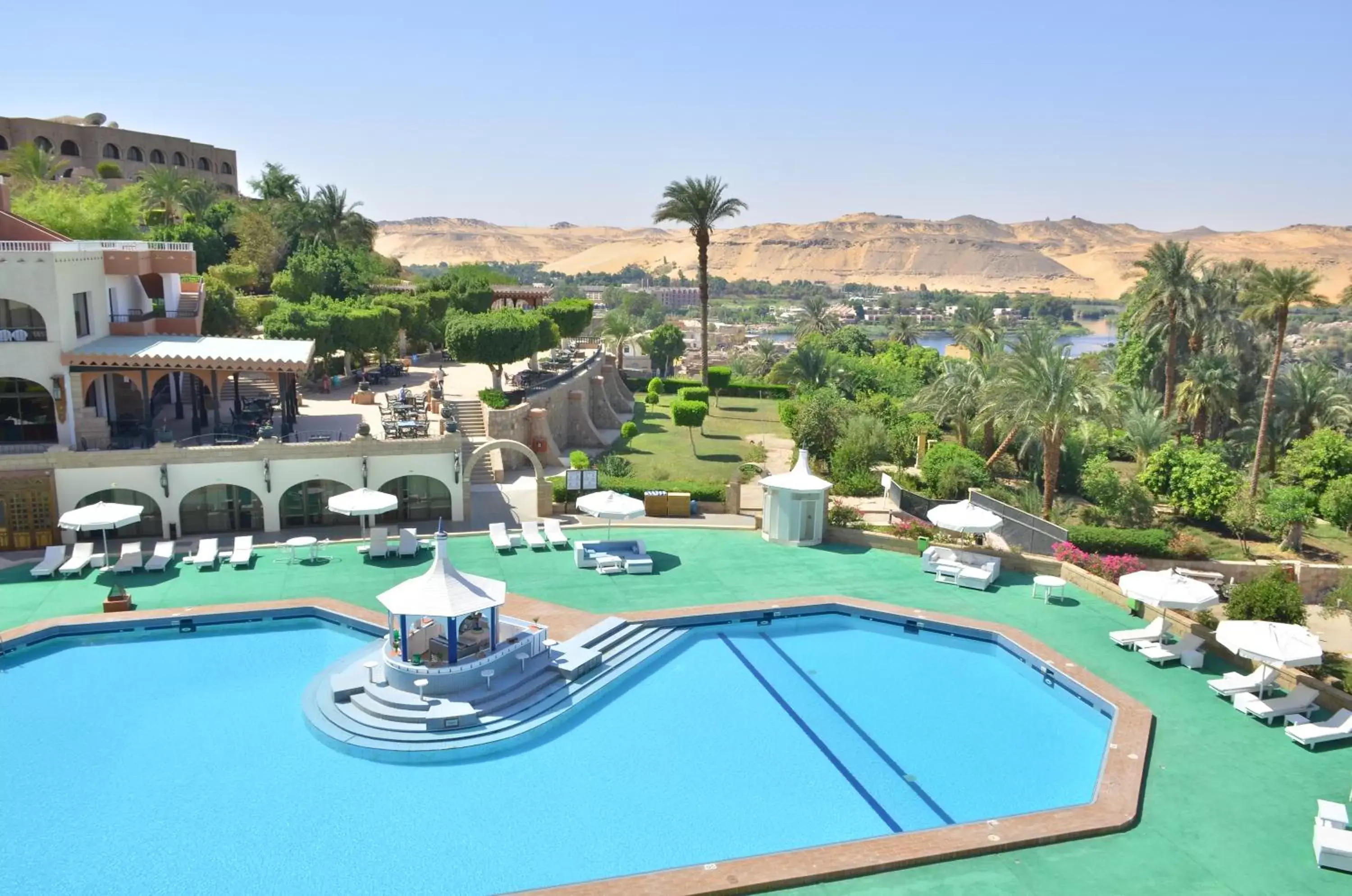 Pool view in Basma Hotel Aswan Pool view in Basma Hotel Aswan