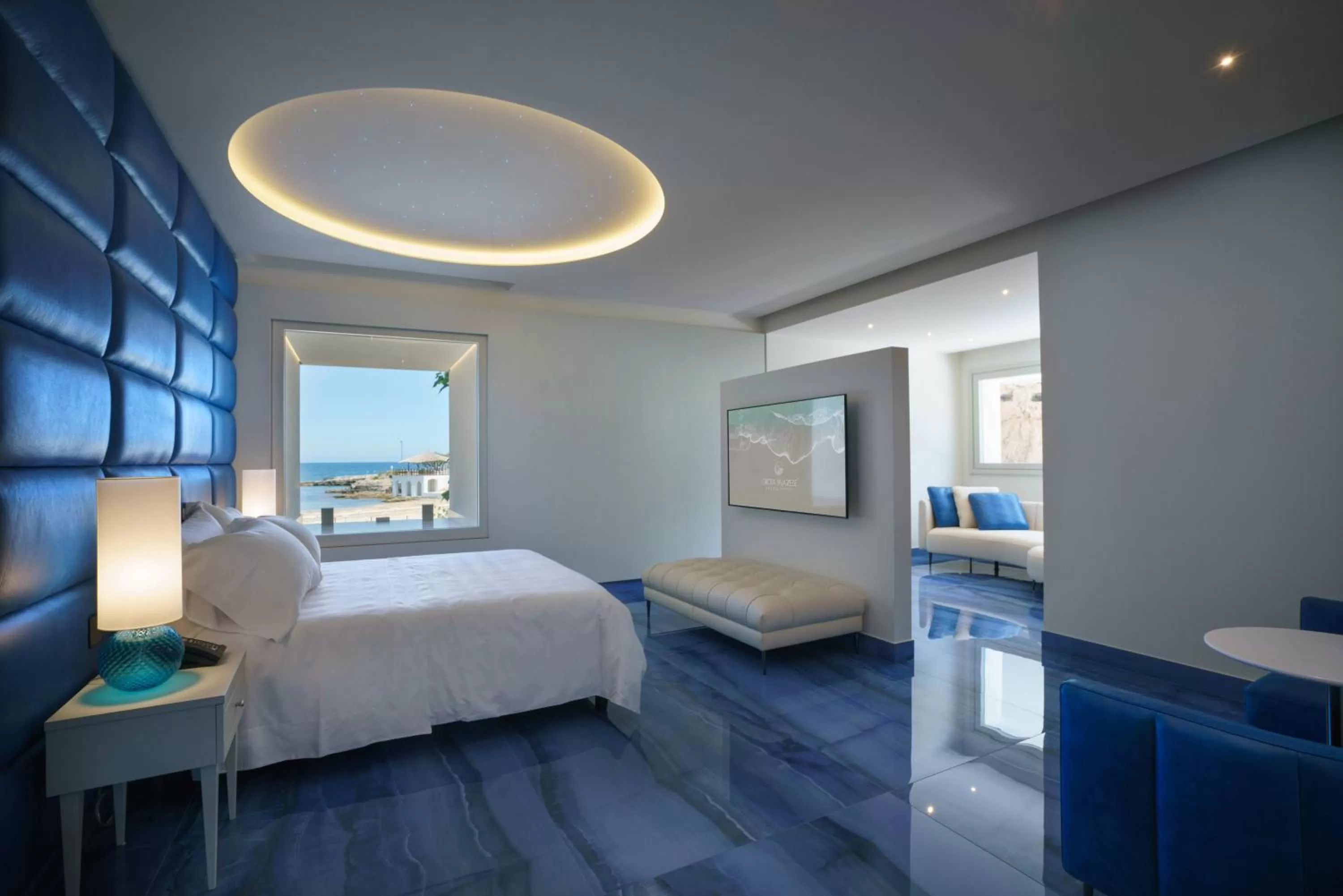 Photo of the whole room, Bed in Grotta Palazzese Beach Hotel