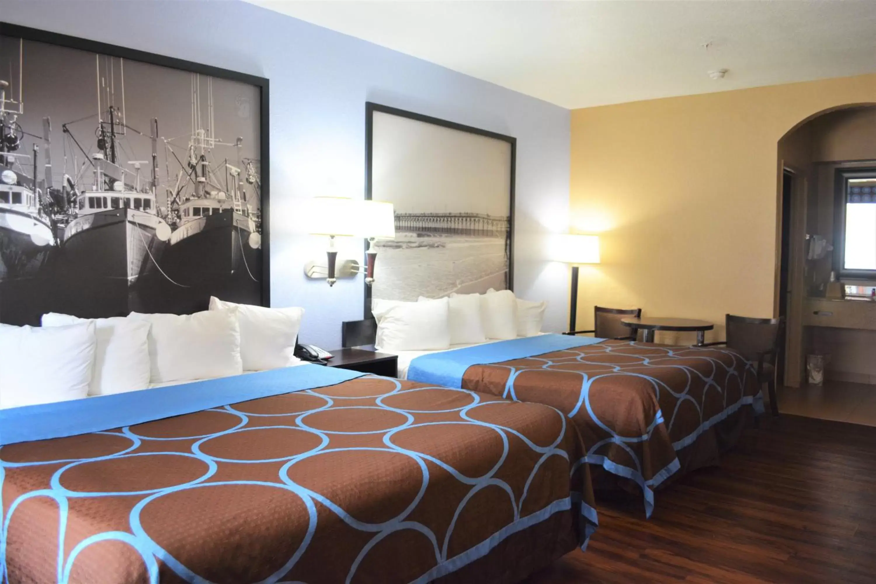 Bed in Super 8 by Wyndham Galveston