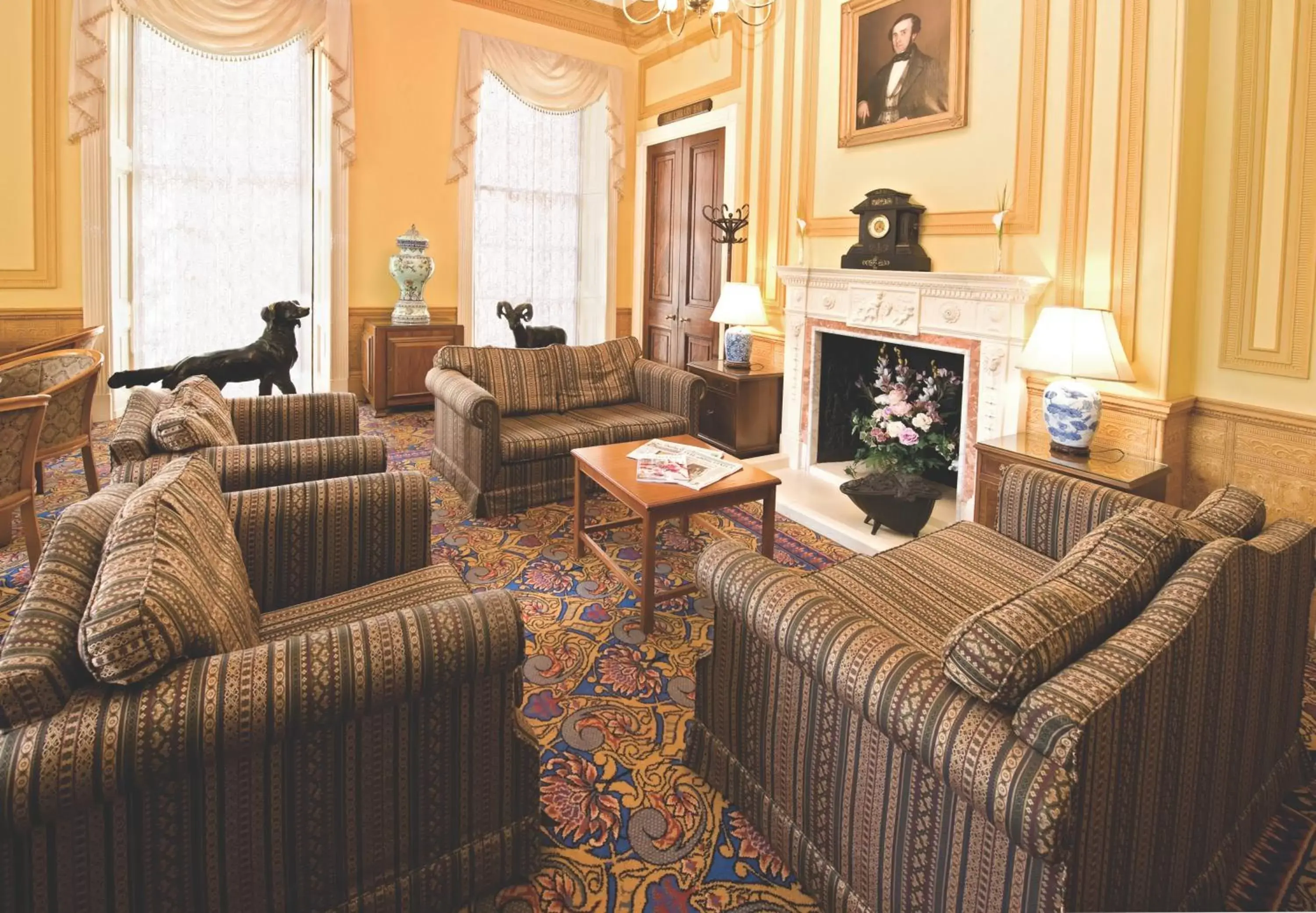 Communal lounge/ TV room, Seating Area in Orton Hall Hotel & Spa