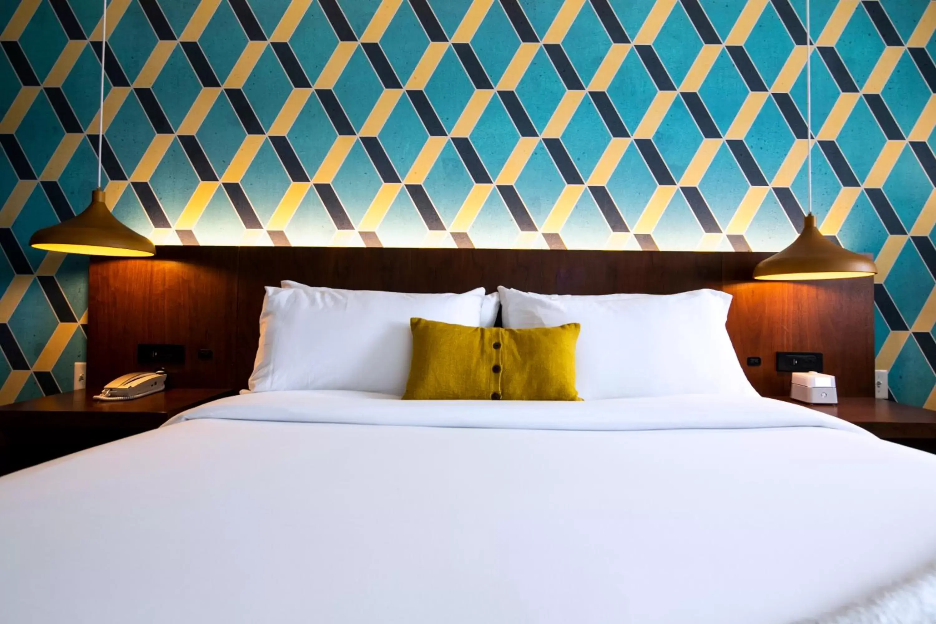 Bed in Unscripted Durham, Part of JDV by Hyatt Bed in Unscripted Durham, Part of JDV by Hyatt